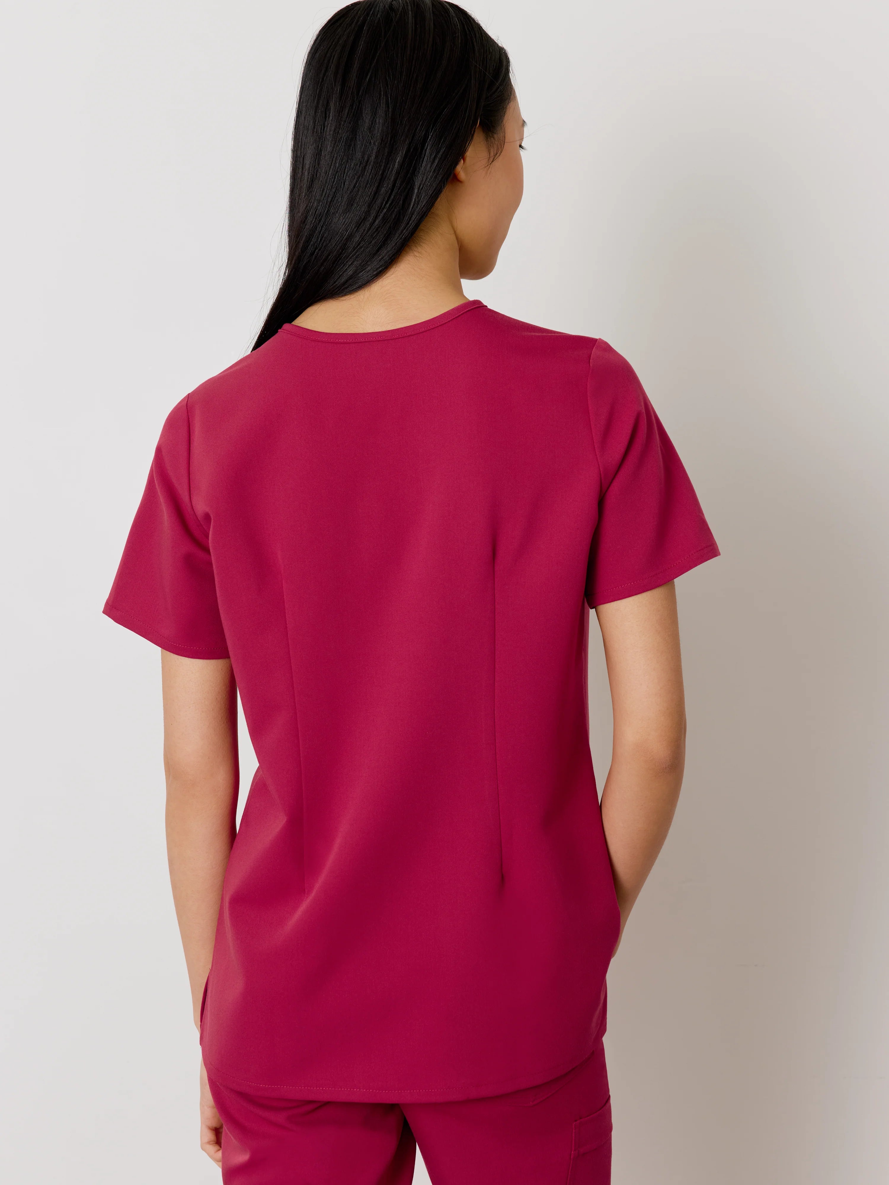 GABRIELLE RE-GARDE™ - WILD BERRY - One Pocket Scrub Top - SILVADUR™ - Final Sale