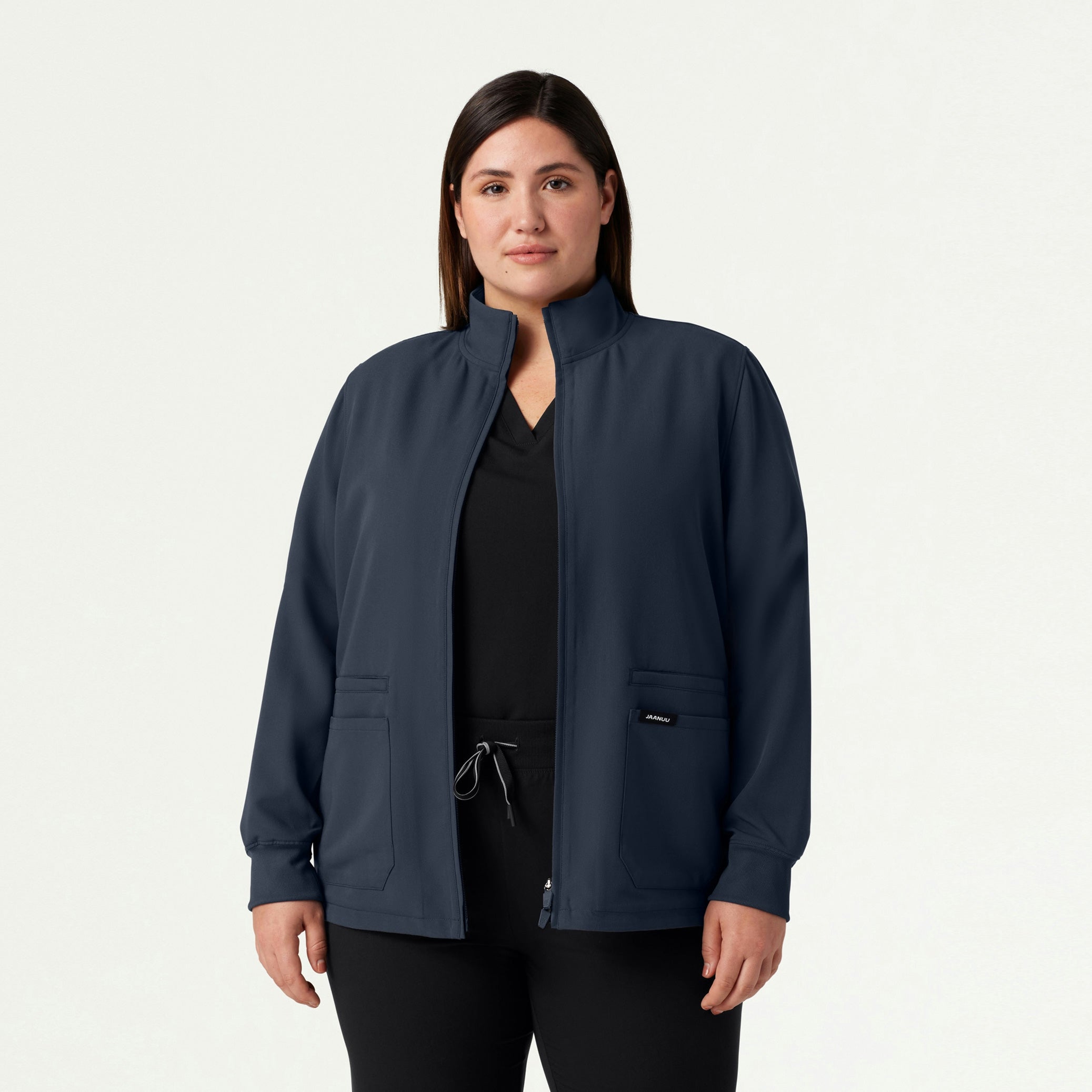 Ceri Essential 6-Pocket Scrub Jacket - Carbon Gray