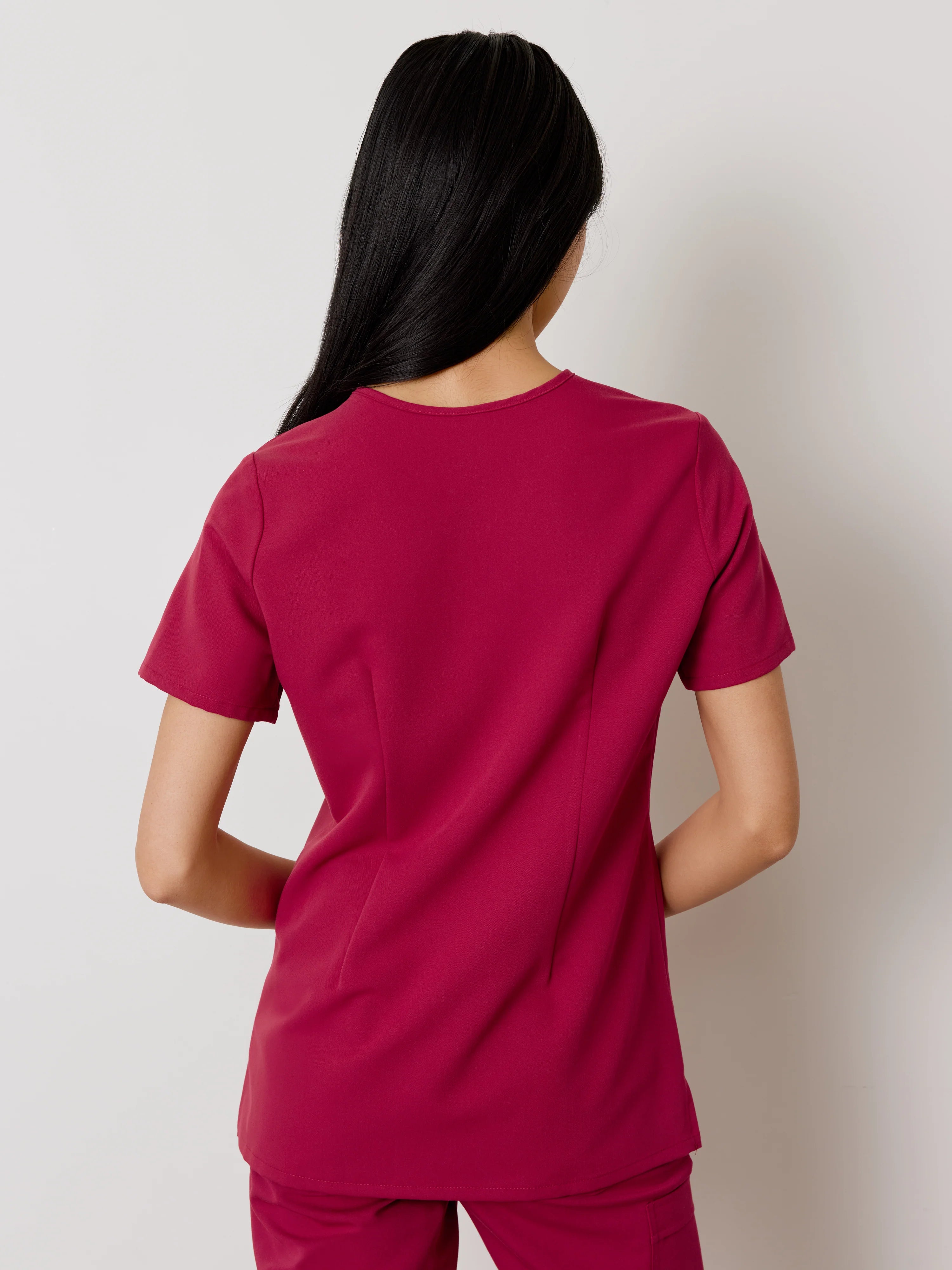 CHLOE RE-GARDE™ - WILD BERRY - Three Pockets Scrub Top - SILVADUR™ - Final Sale