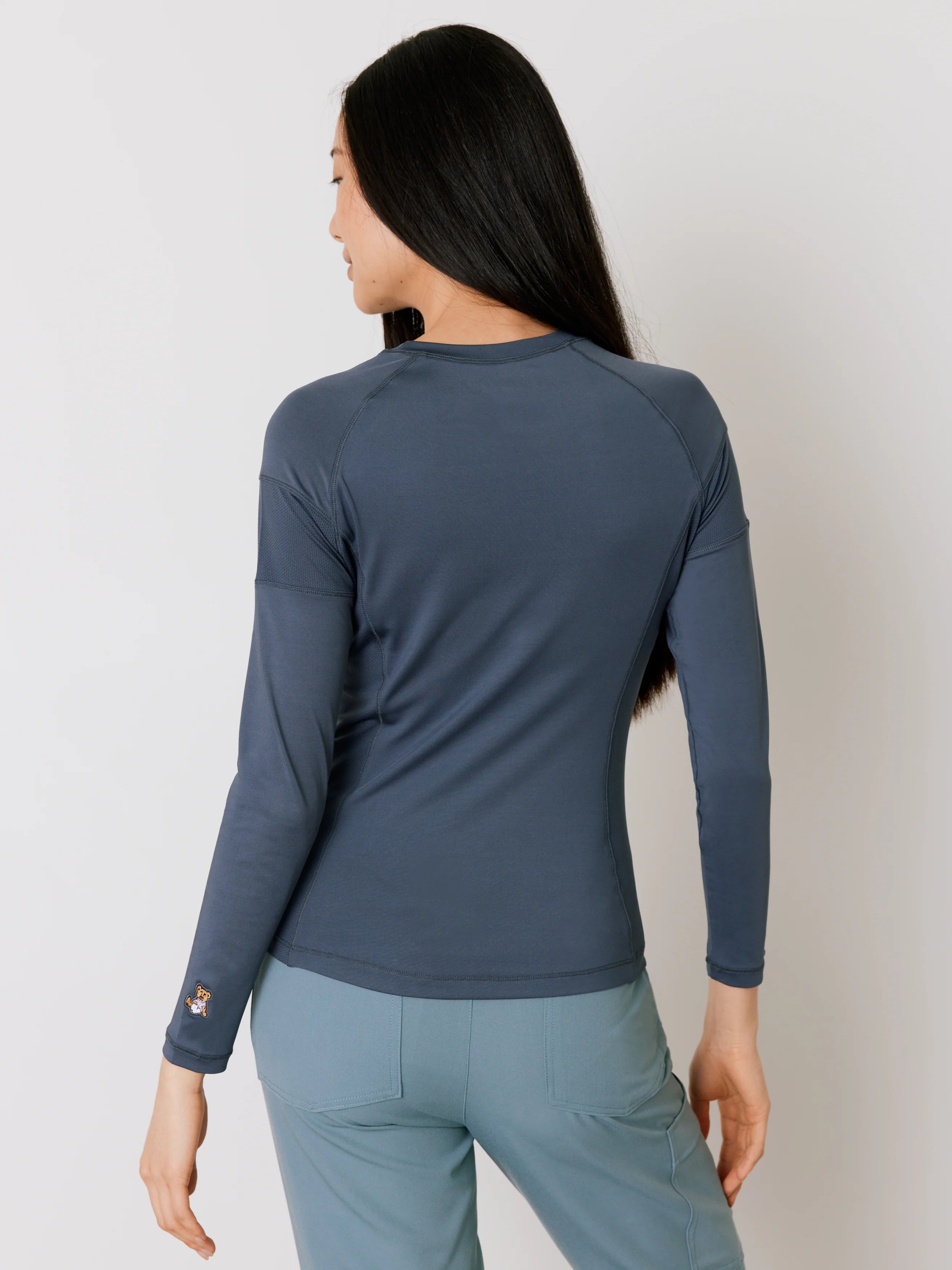 Women High-Performance Underscrub - Slate Blue - Long Sleeves - Final Sale