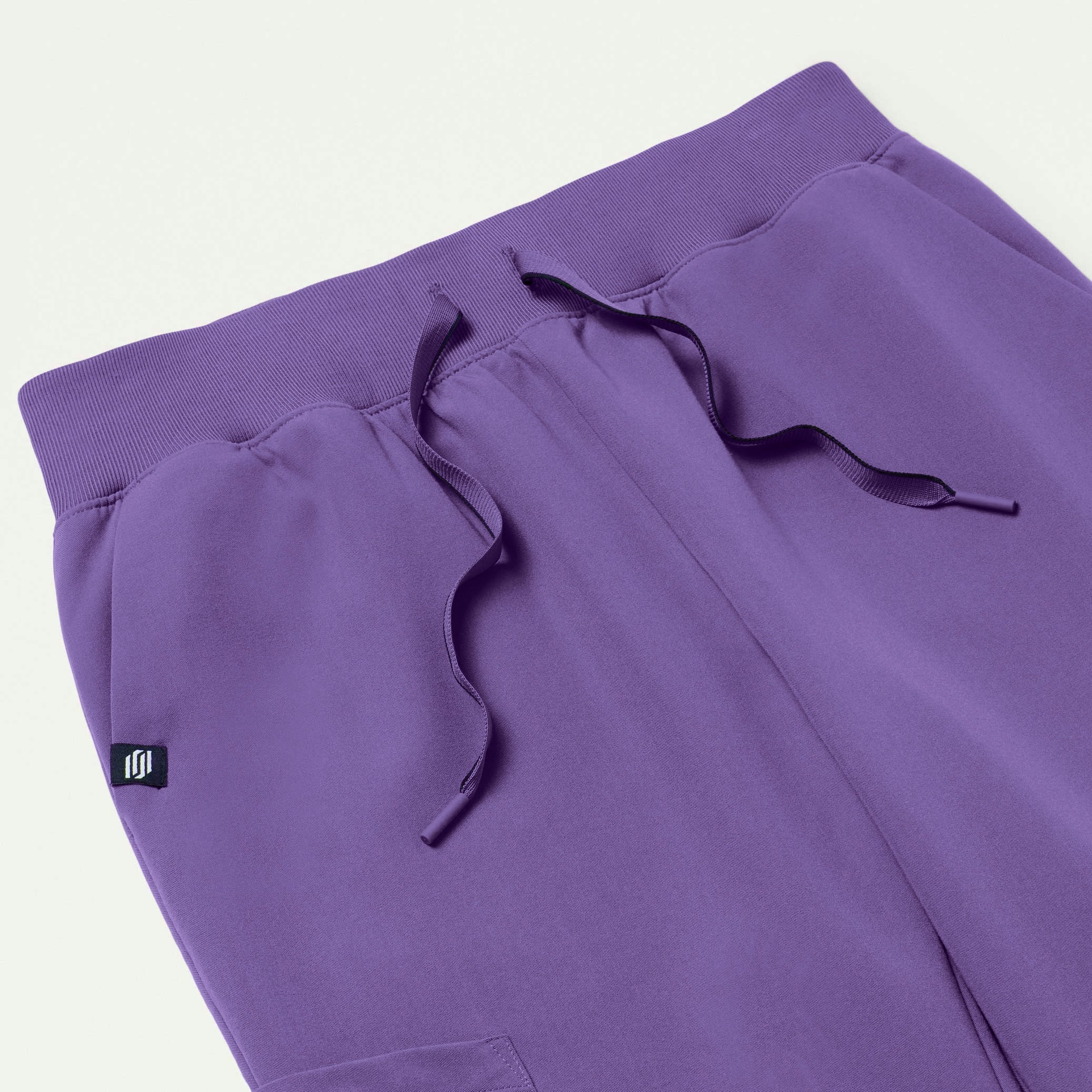 Silex Slim Knit-Waist Scrub Jogger - Violet