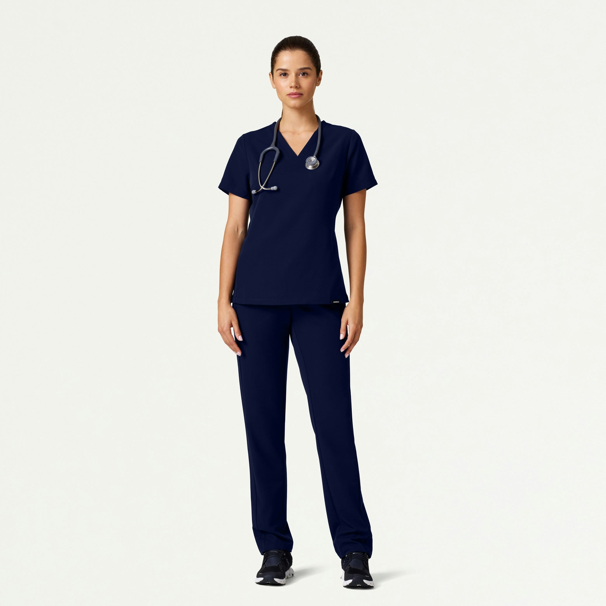 Carte Slim 2-Pocket Scrub Top - Midnight Navy
