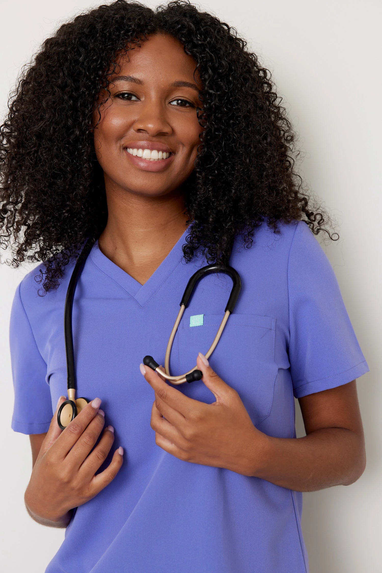 GABRIELLE RE-GARDE™ - IRIS - One Pocket Scrub Top - SILVADUR™ - Final Sale