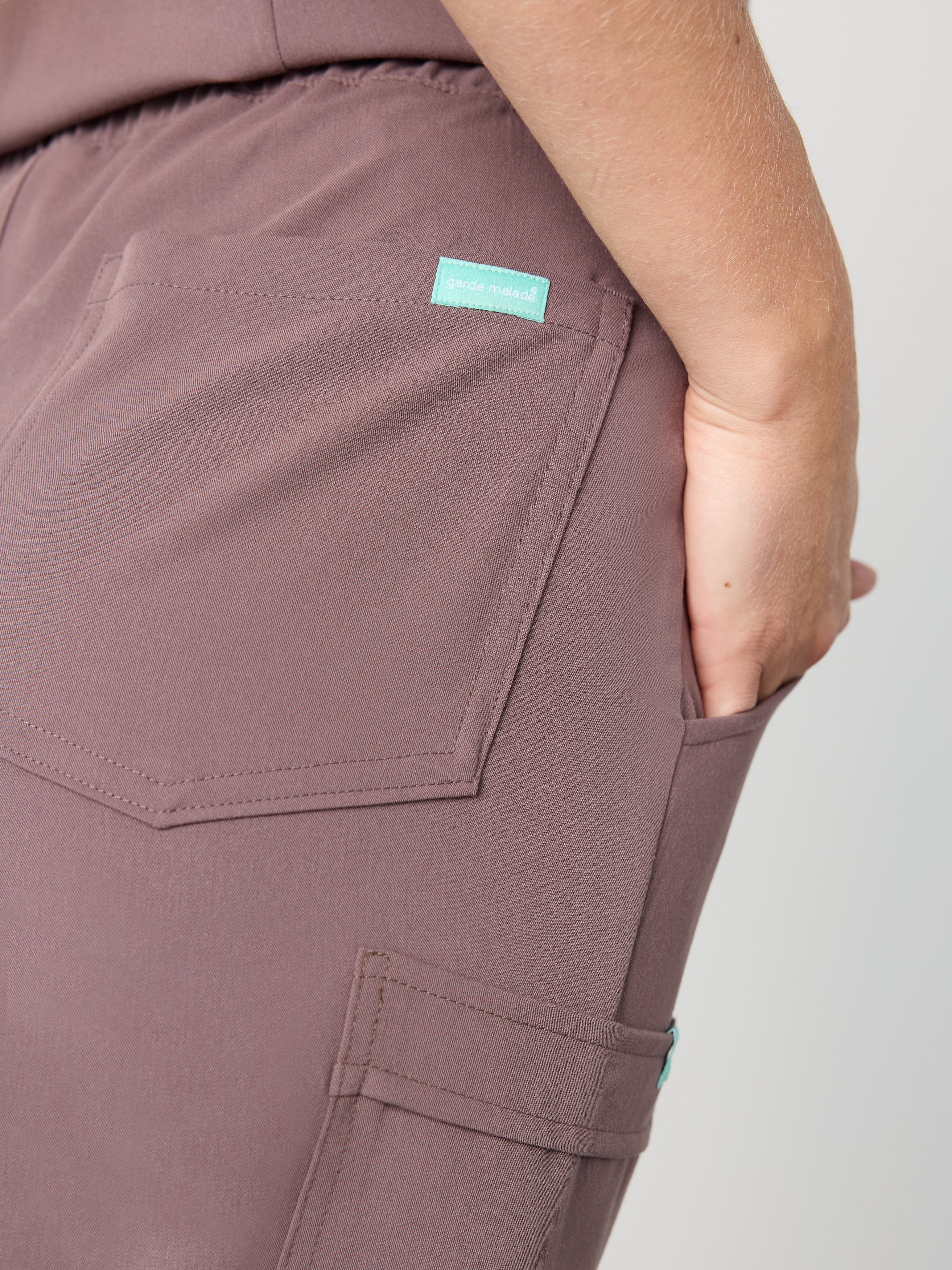 ROSIE RE-GARDE™ - SOFT PLUM - Jogger Scrub Pants - SILVADUR™