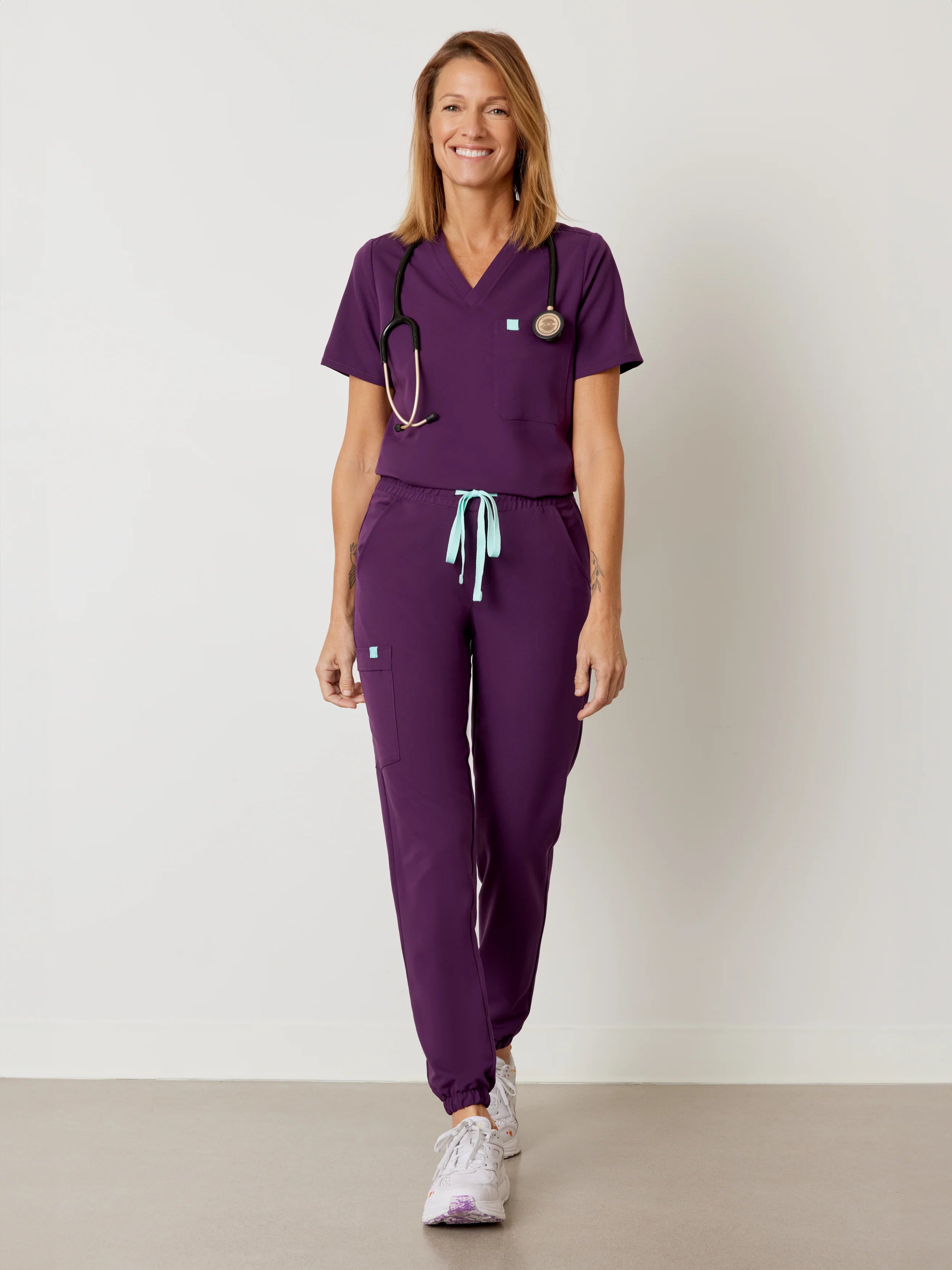 ROSIE RE-GARDE™ - PLUM - Jogger Scrub Pants - SILVADUR™ - Final Sale