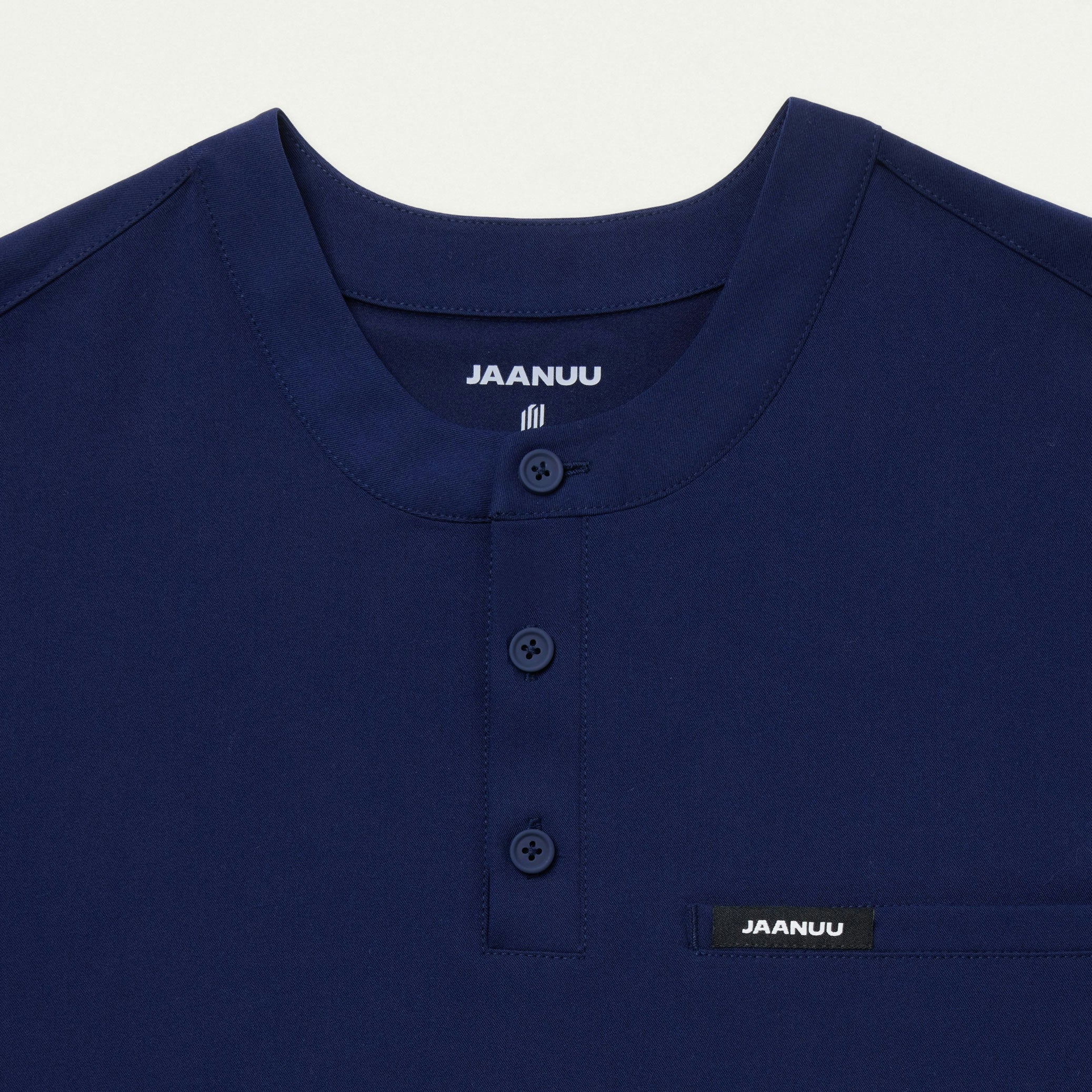 Reeve Henley Scrub Top - Midnight Navy