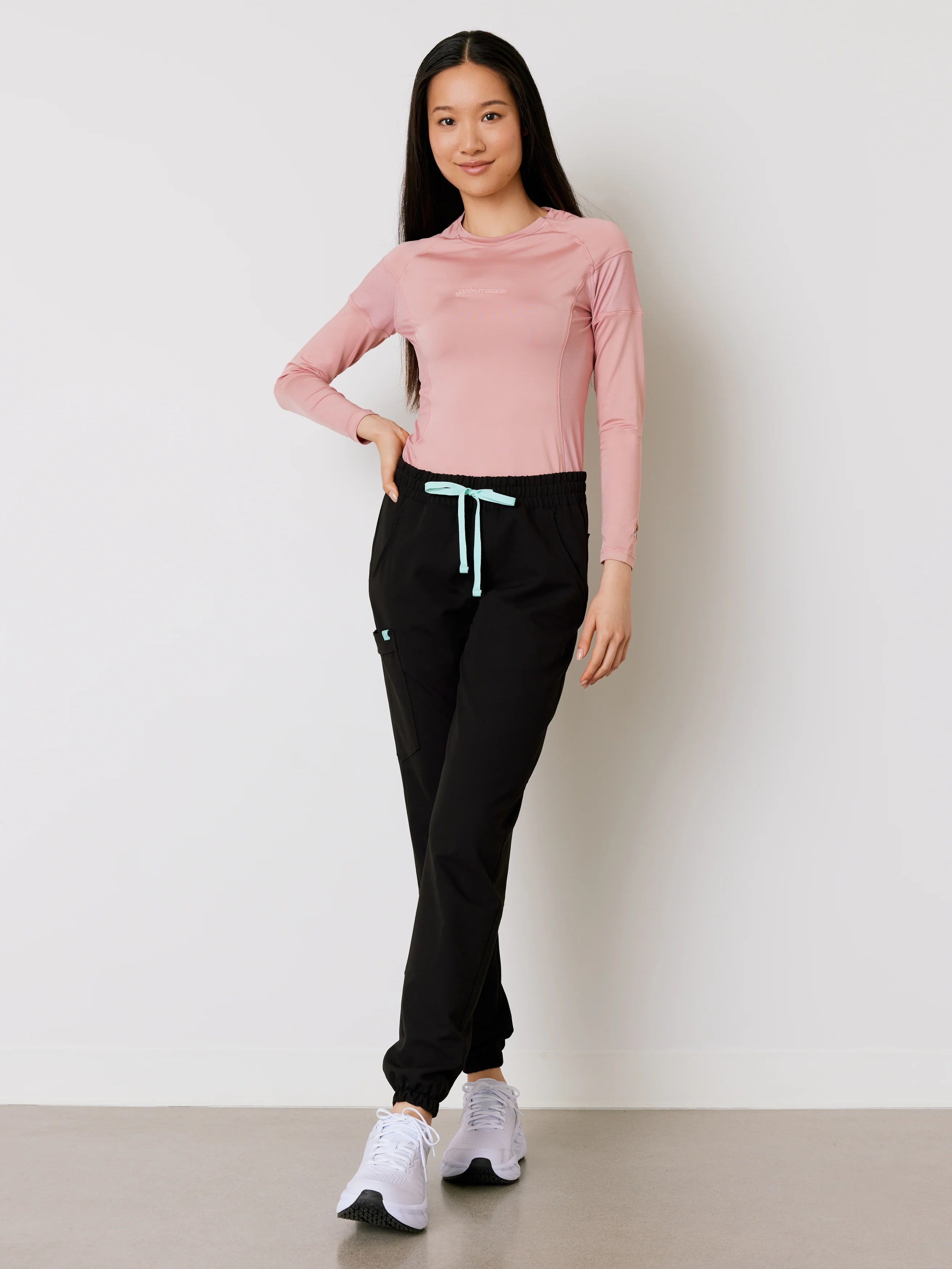 Women High-Performance Underscrub - Blush - Long Sleeves - Final Sale