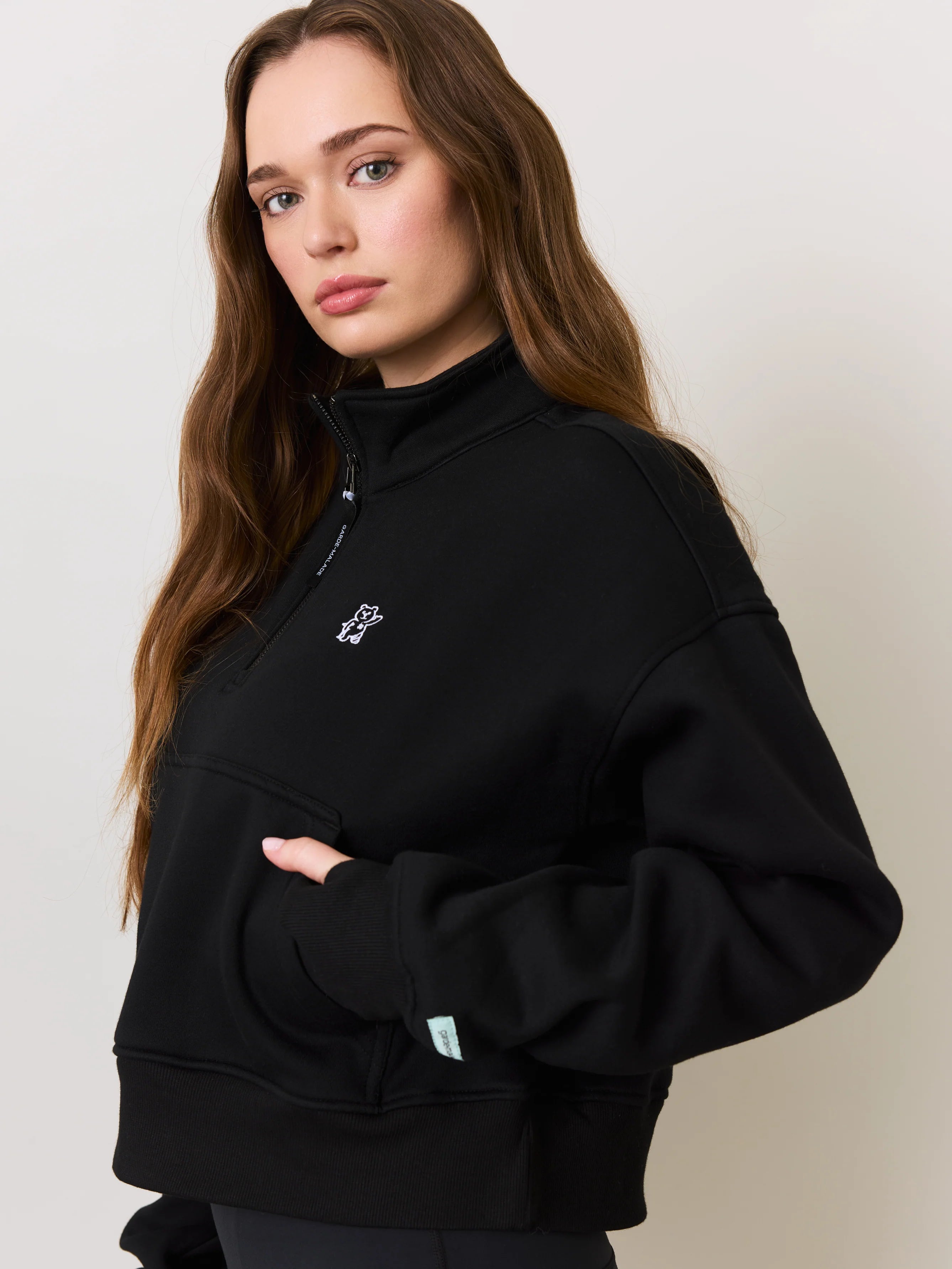 Half Zip Vest - Black