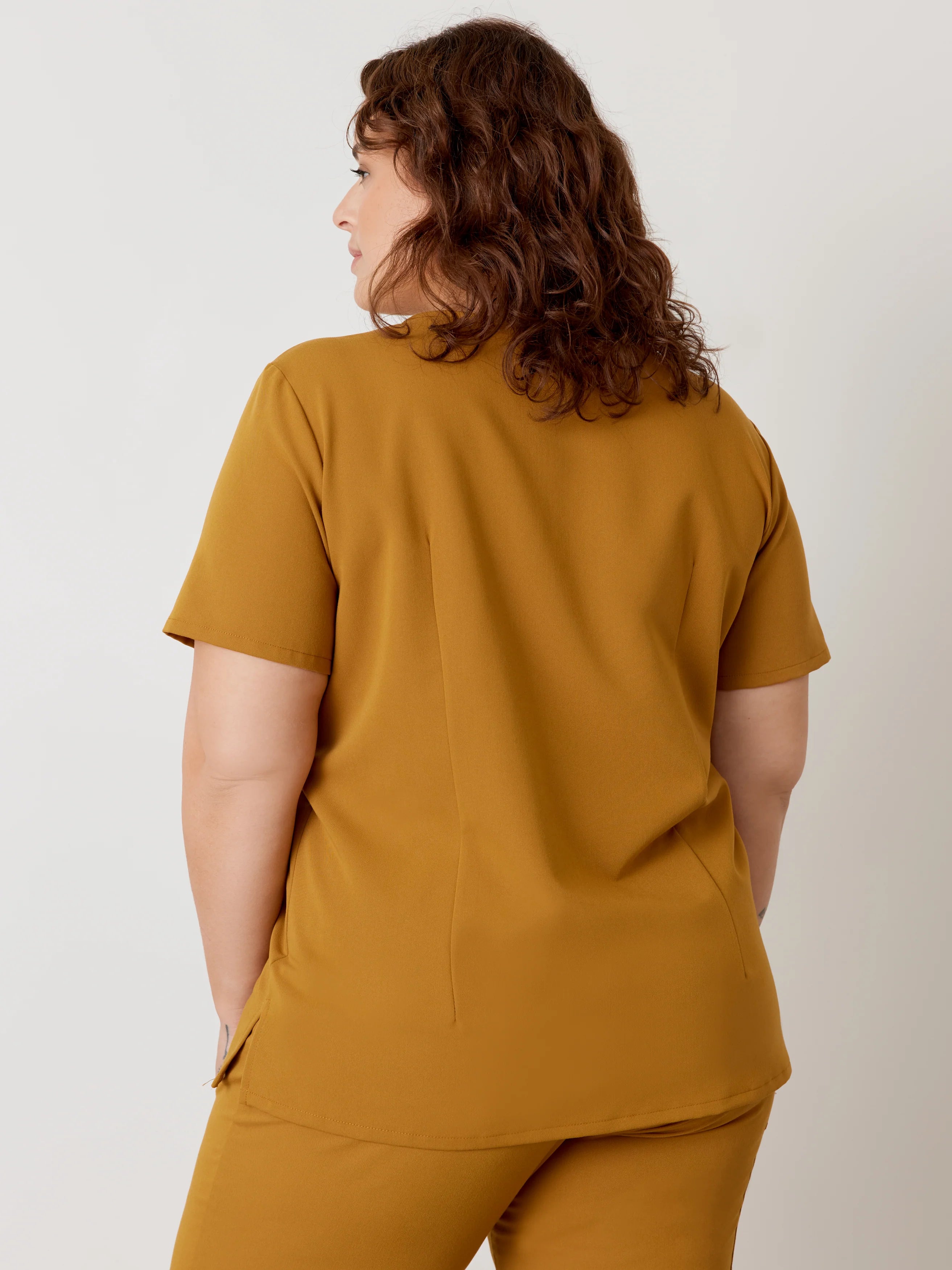 GABRIELLE RE-GARDE™ - BRONZE - One Pocket Scrub Top - SILVADUR™ - Final Sale