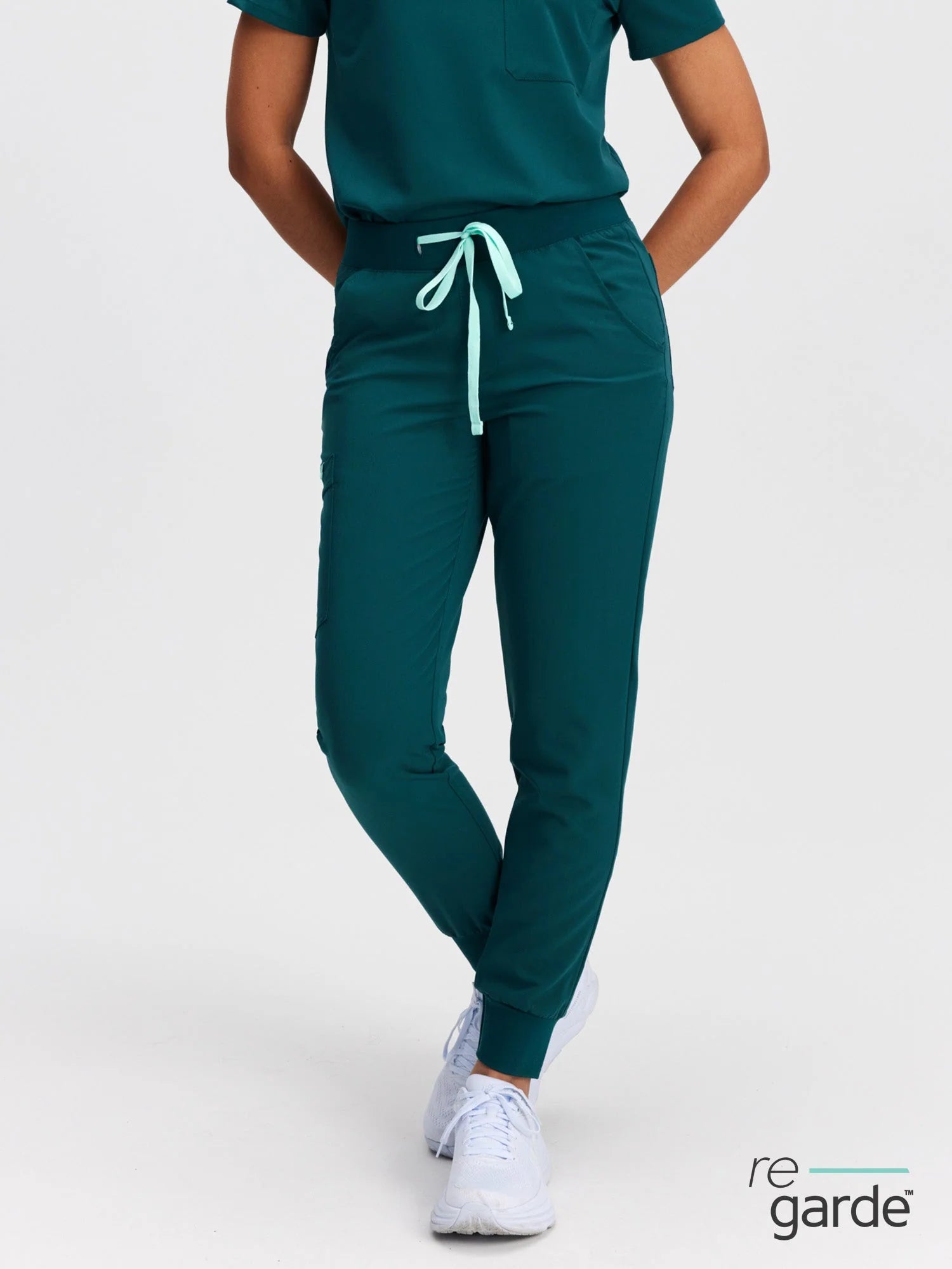 DEMI RE-GARDE™ - TEAL - Jogger Scrub Pants - SILVADUR™