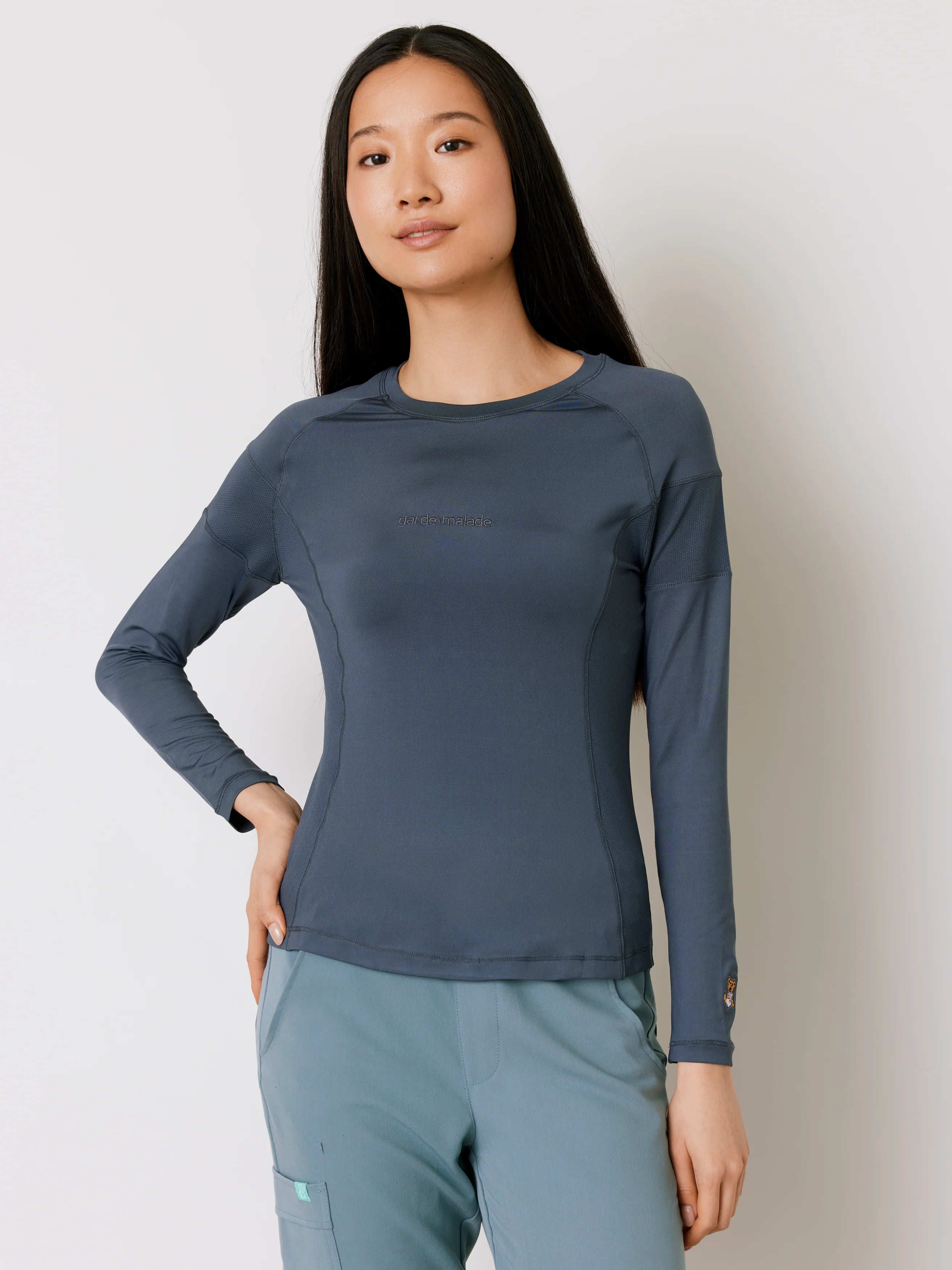 Women High-Performance Underscrub - Slate Blue - Long Sleeves - Final Sale