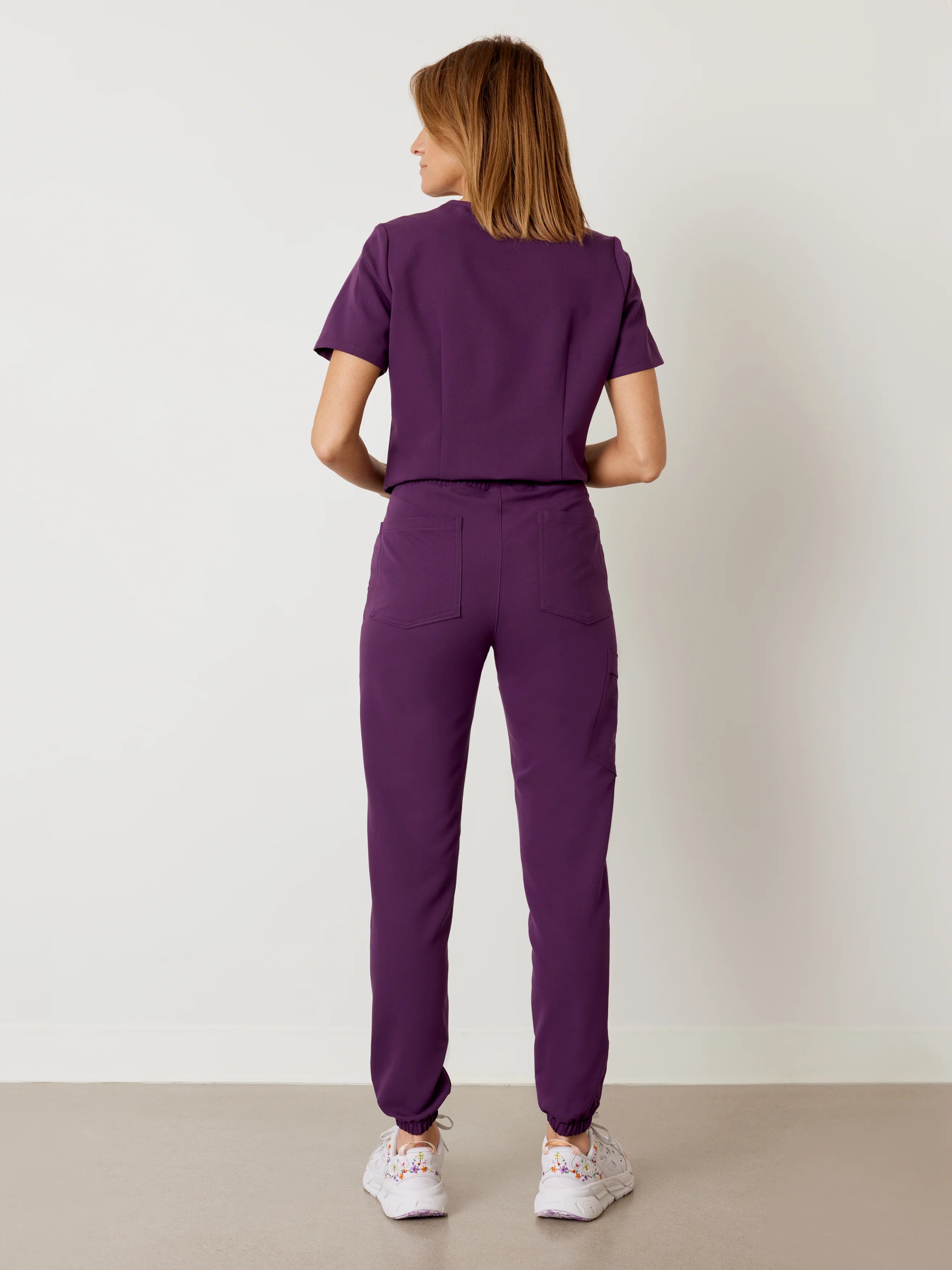 ROSIE RE-GARDE™ - PLUM - Jogger Scrub Pants - SILVADUR™ - Final Sale