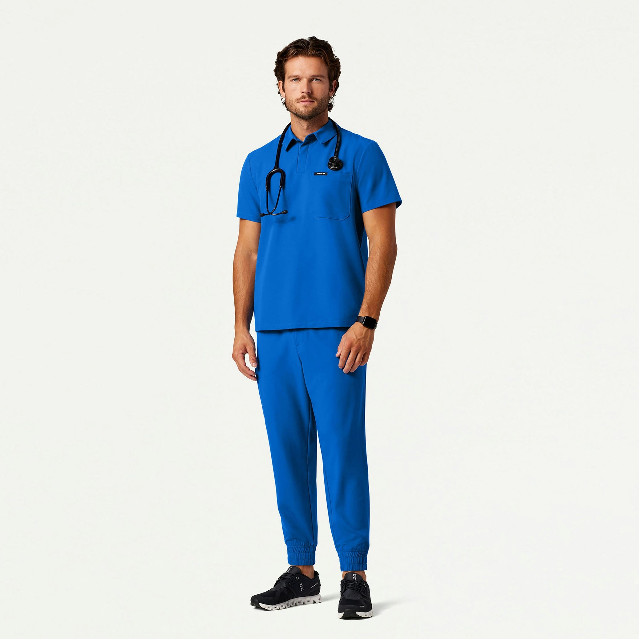 Axis Polo Scrub Top - Royal Blue