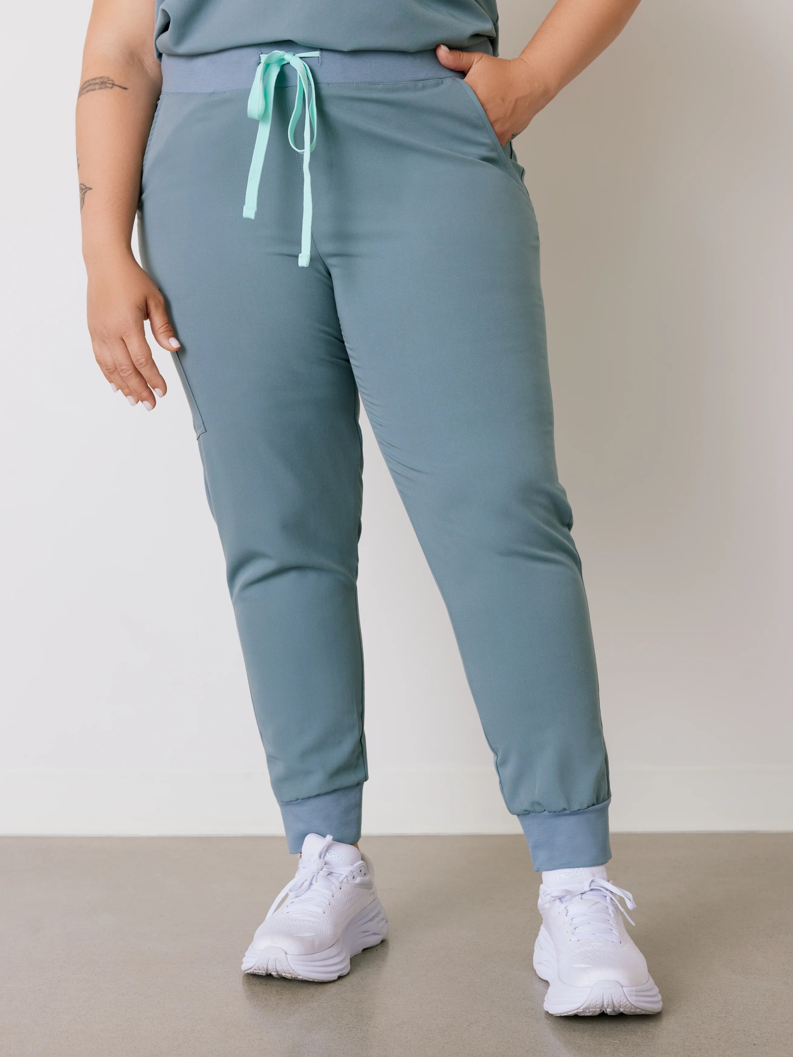 DEMI RE-GARDE™ - OCEAN GREY - Jogger Scrub Pants - SILVADUR™ - Final Sale