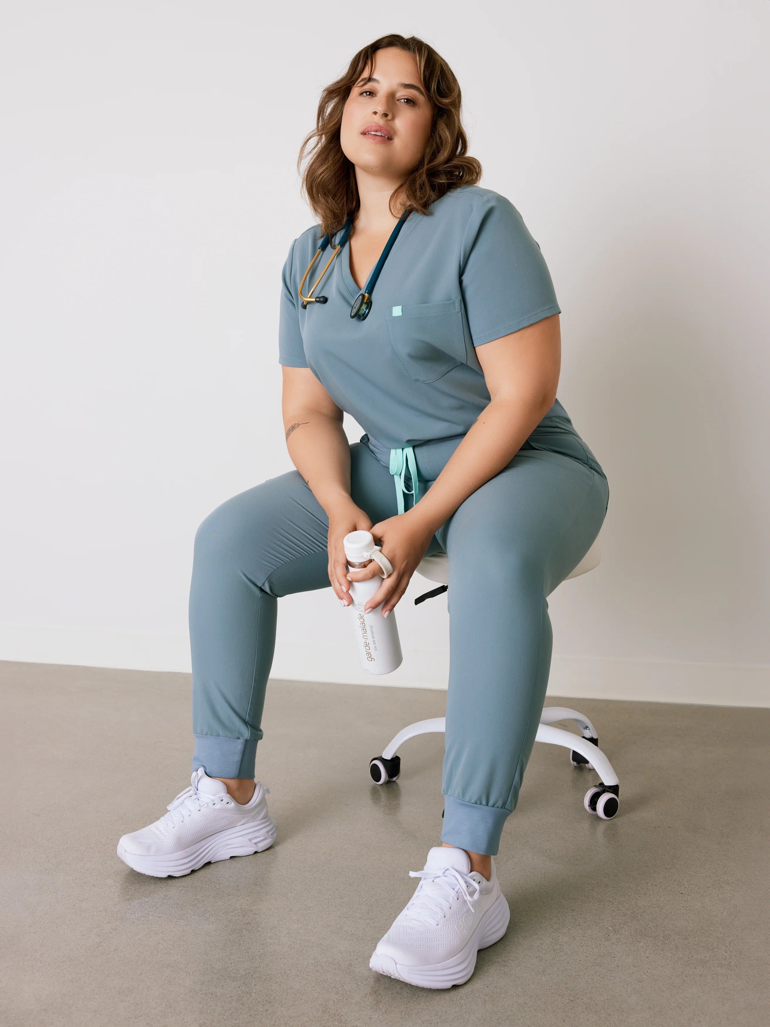 DEMI RE-GARDE™ - OCEAN GREY - Jogger Scrub Pants - SILVADUR™ - Final Sale