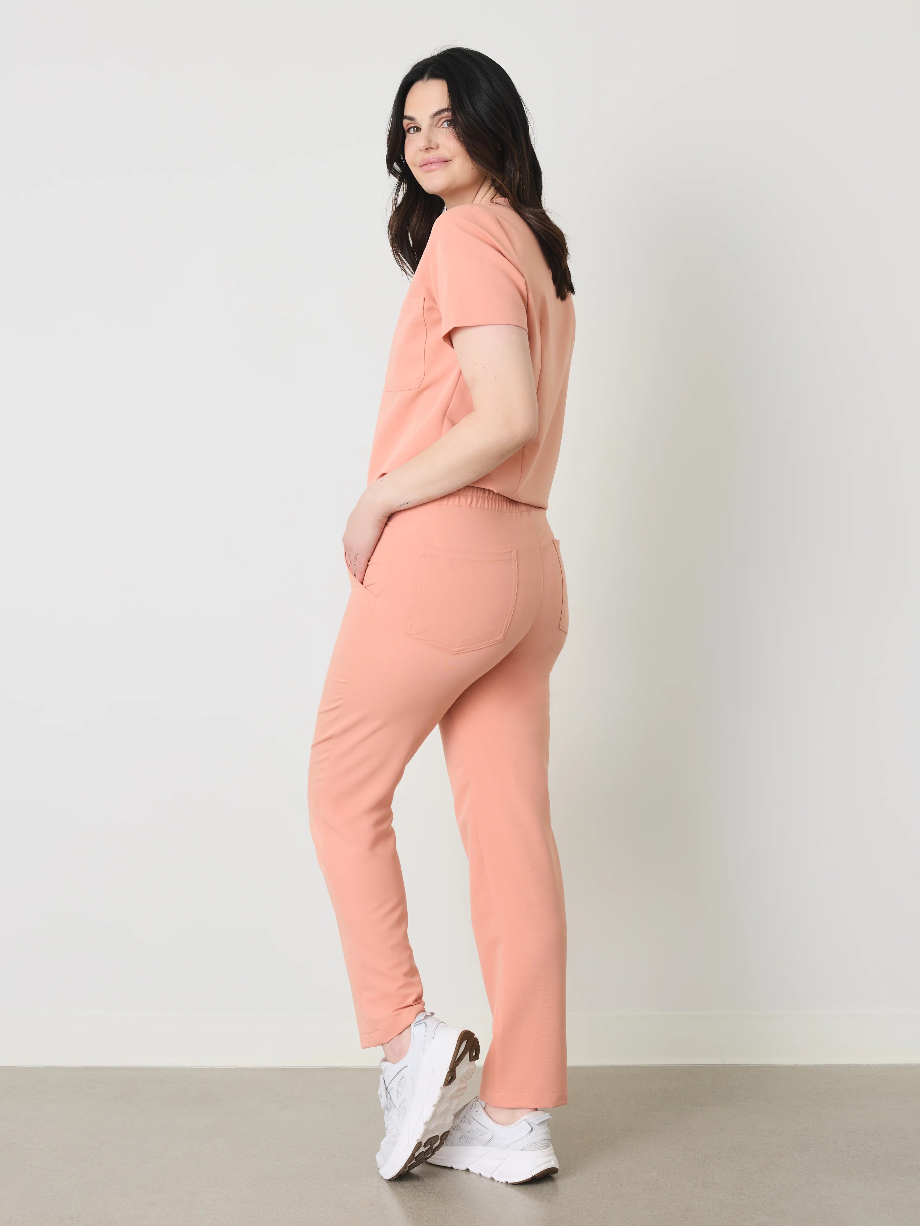 JULIETA RE-GARDE™ - PEACH - Straight Cut Scrub Pants - SILVADUR™ - Final Sale