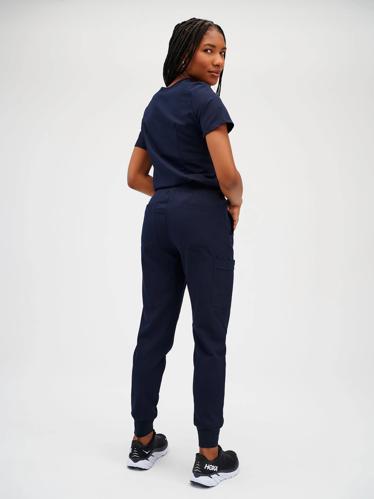 DEMI RE-GARDE™ - NAVY - Jogger Scrub Pants - SILVADUR™