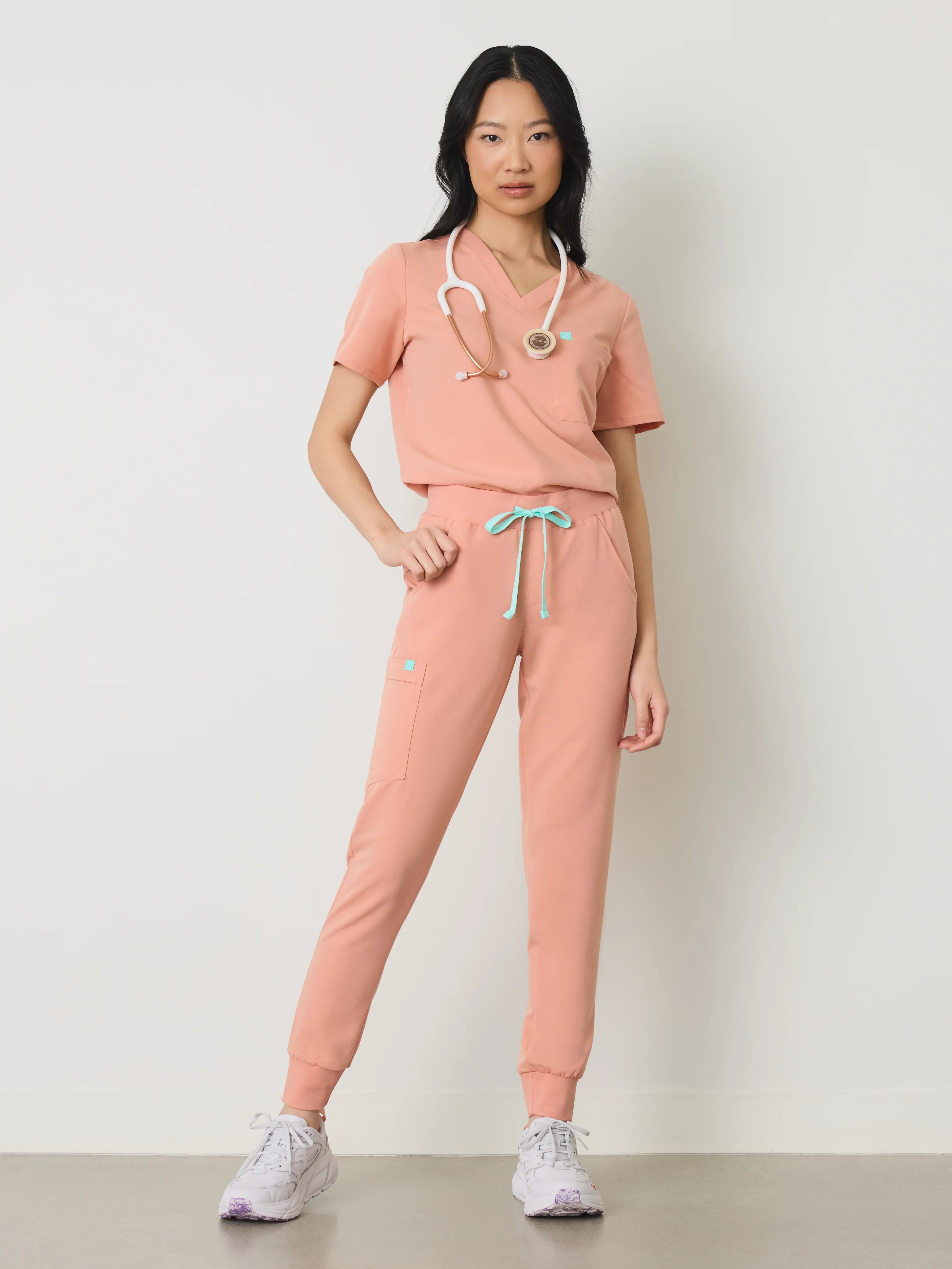 DEMI RE-GARDE™ - PEACH - Jogger Scrub Pants - SILVADUR™ - Final Sale