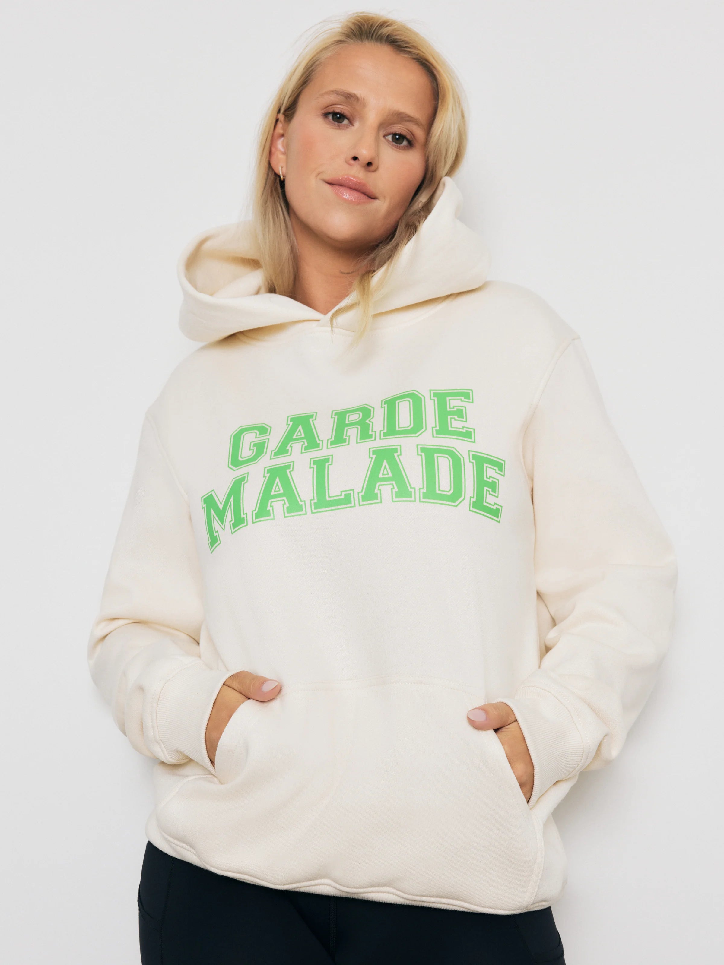 Premium Heavyweight Hoodie – College - Cream - FINAL SALE