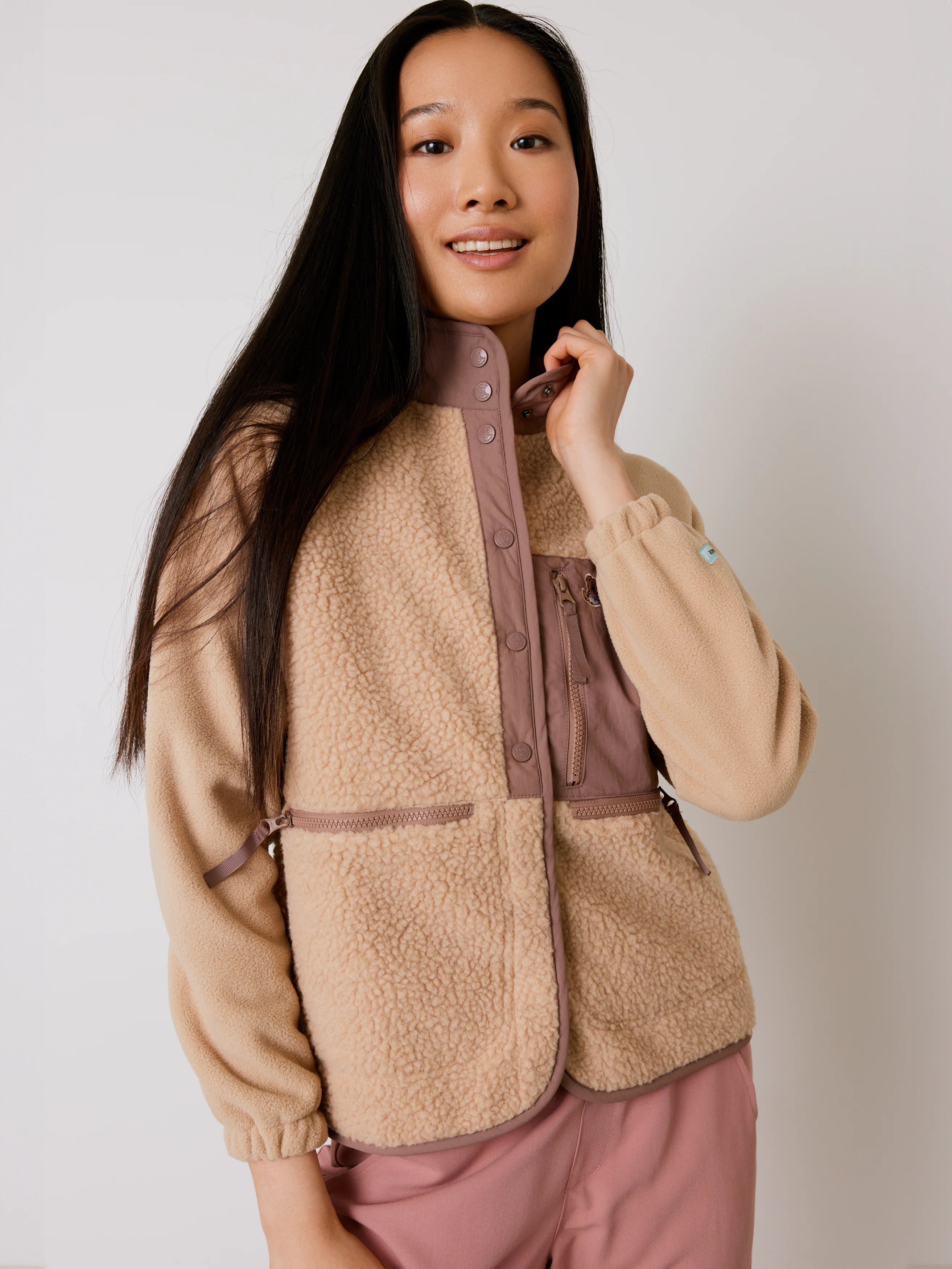 Sherpa Vest - Beige - FINAL SALE