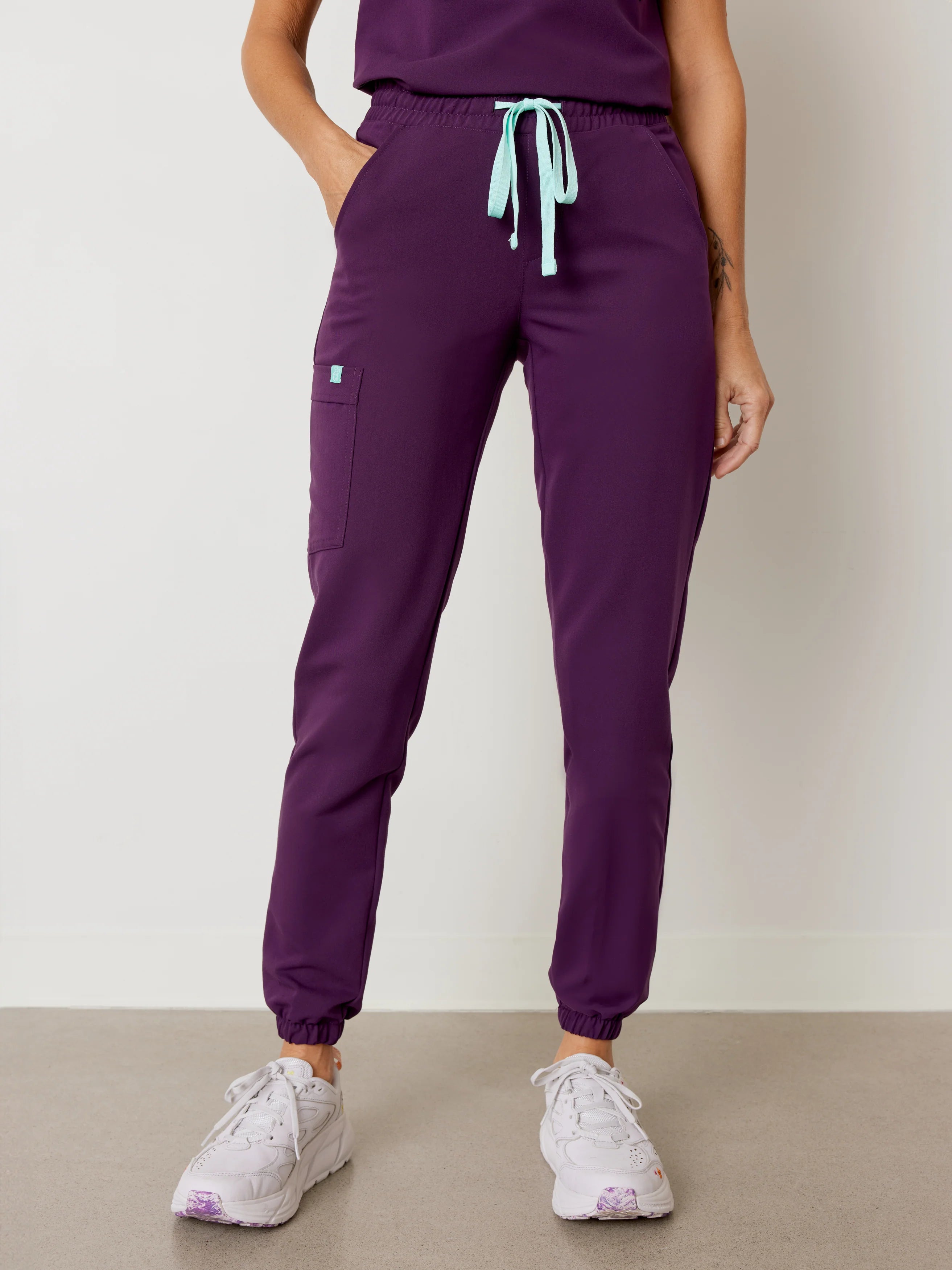 ROSIE RE-GARDE™ - PLUM - Jogger Scrub Pants - SILVADUR™ - Final Sale