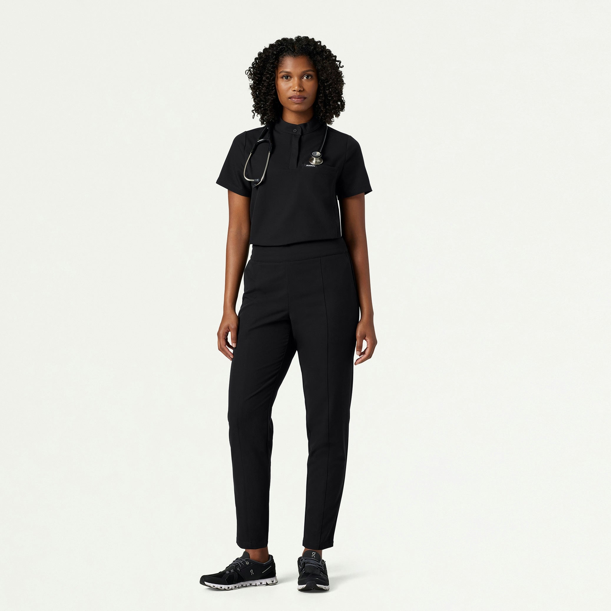 Lio Tapered 5-Pocket Scrub Pant - Black