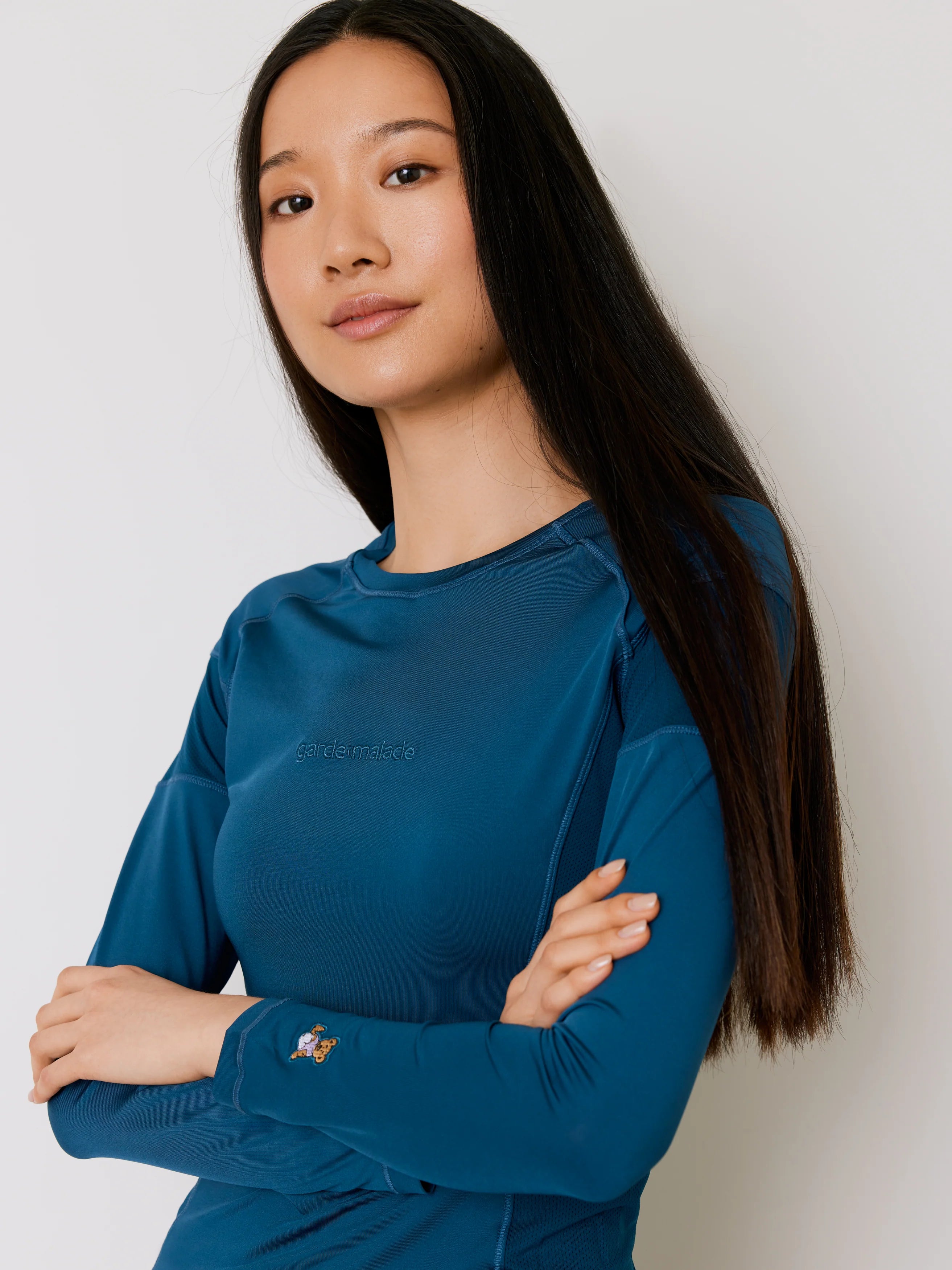 Women High-Performance Underscrub - Opal Blue - Long Sleeves - Final Sale