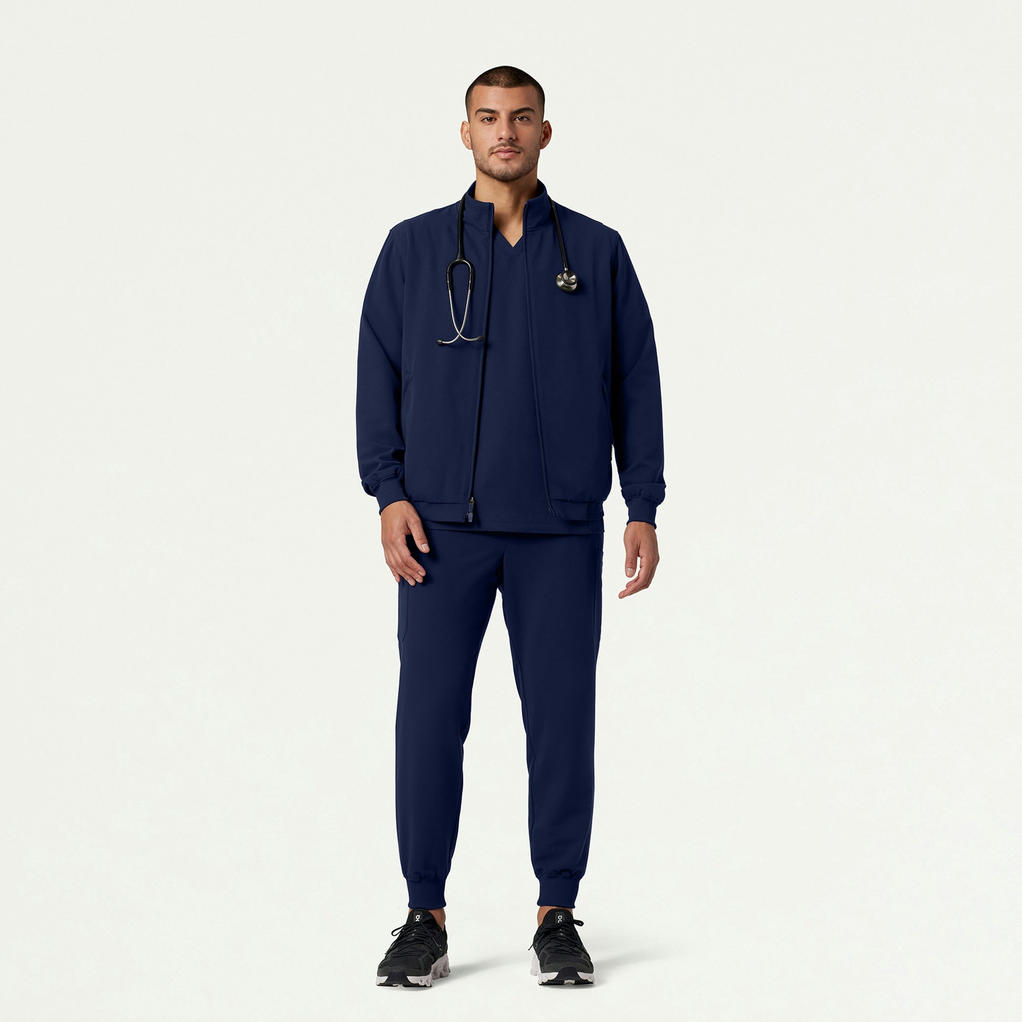 Wolfe Everyday 6-Pocket Scrub Jacket - Midnight Navy