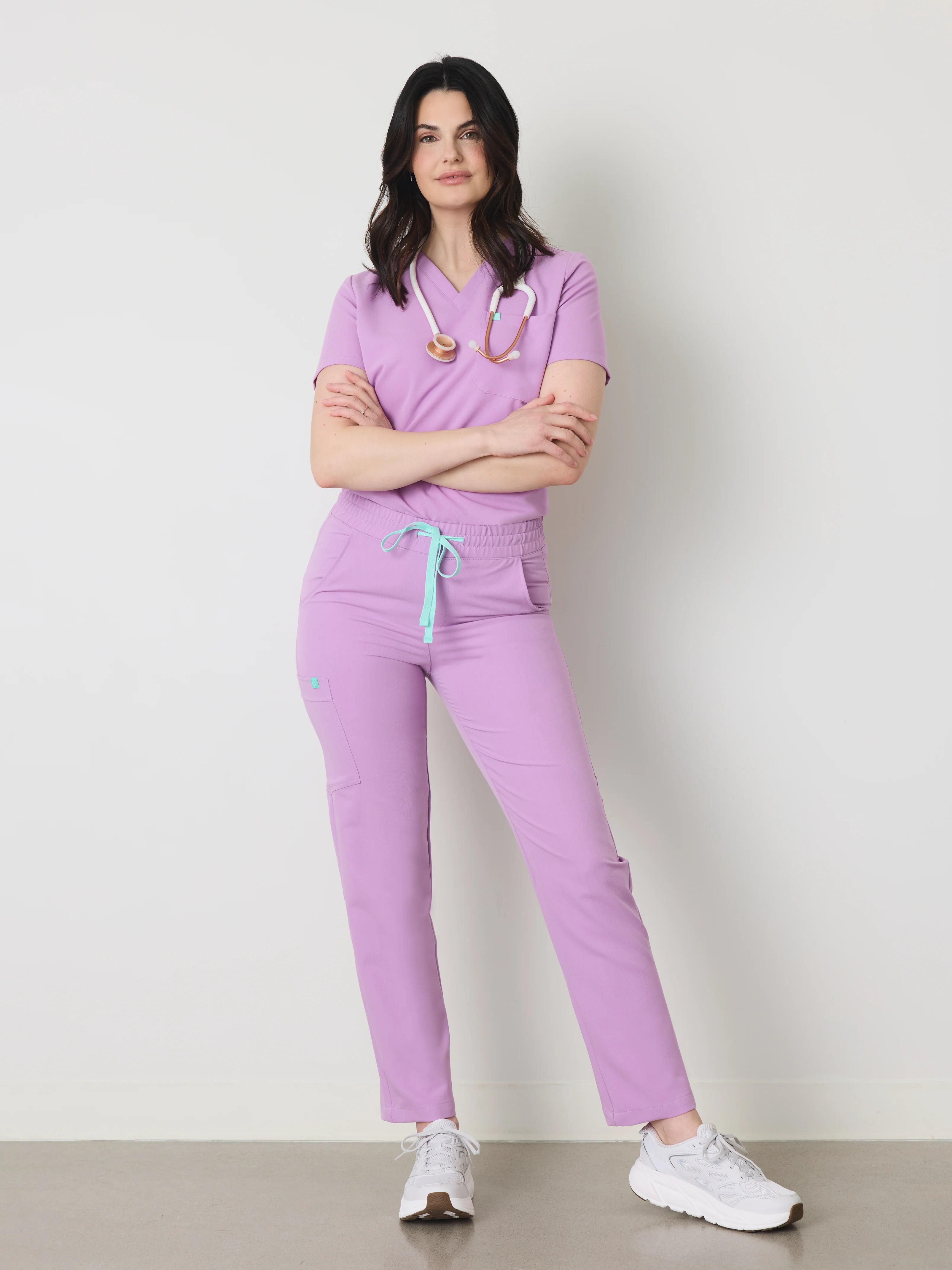 JULIETA RE-GARDE™ - LILAC - Straight Cut Scrub Pants - SILVADUR™
