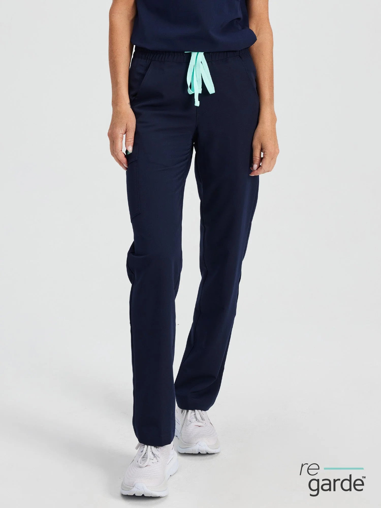 JULIETA RE-GARDE™ - NAVY - Straight Cut Scrub Pants - SILVADUR™