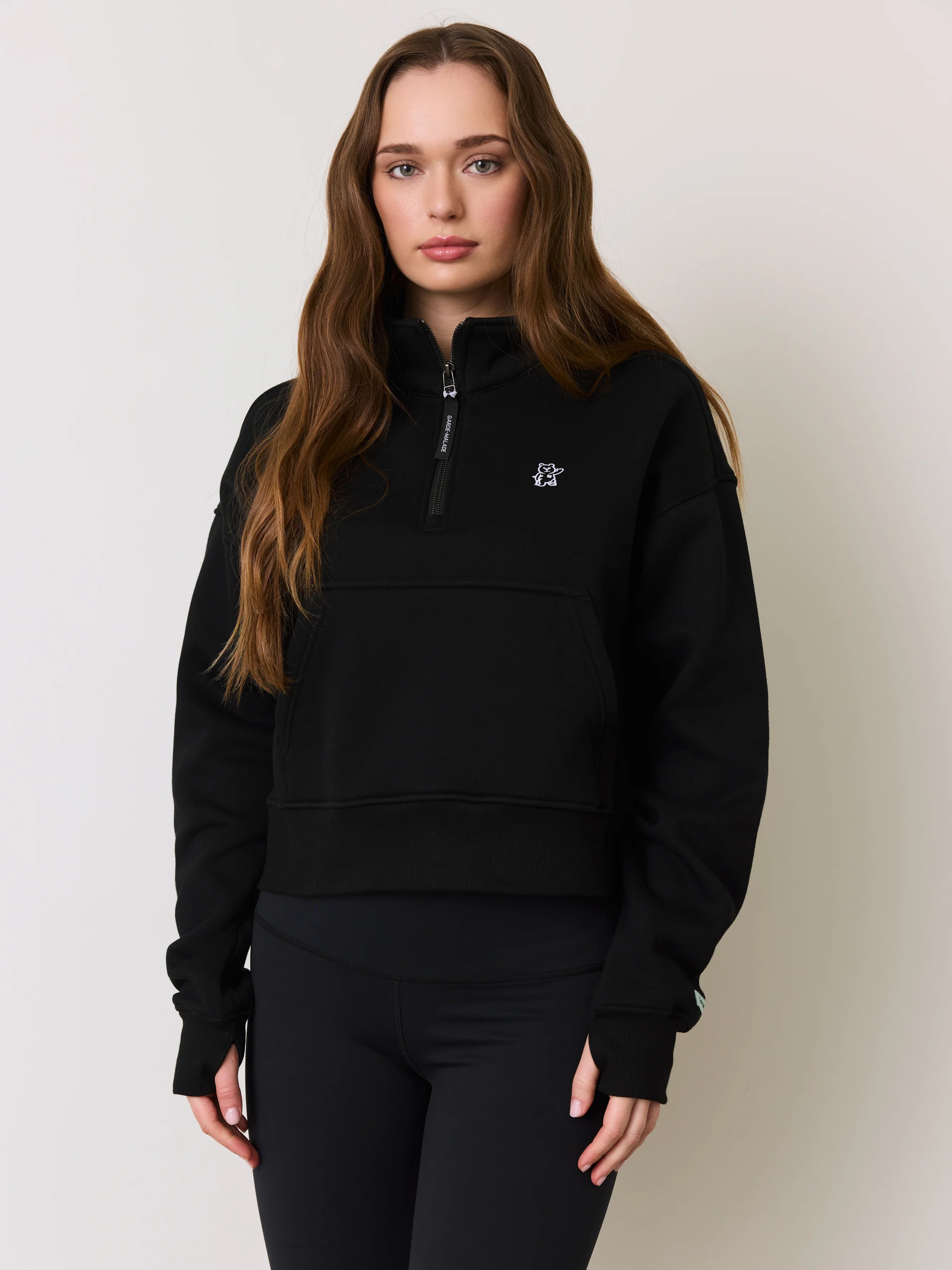 Half Zip Vest - Black