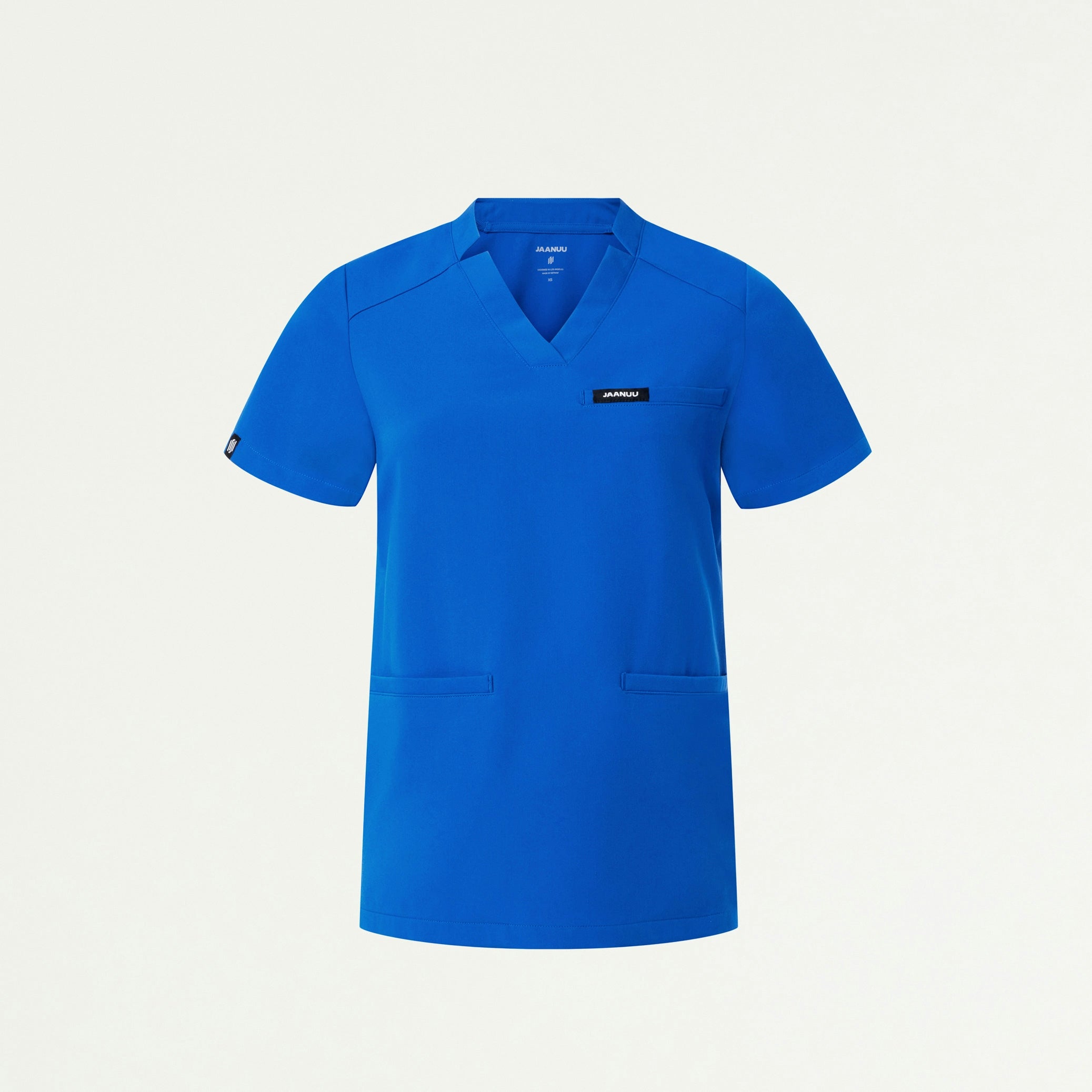 Helia Notched V-Neck Scrub Top - Royal Blue