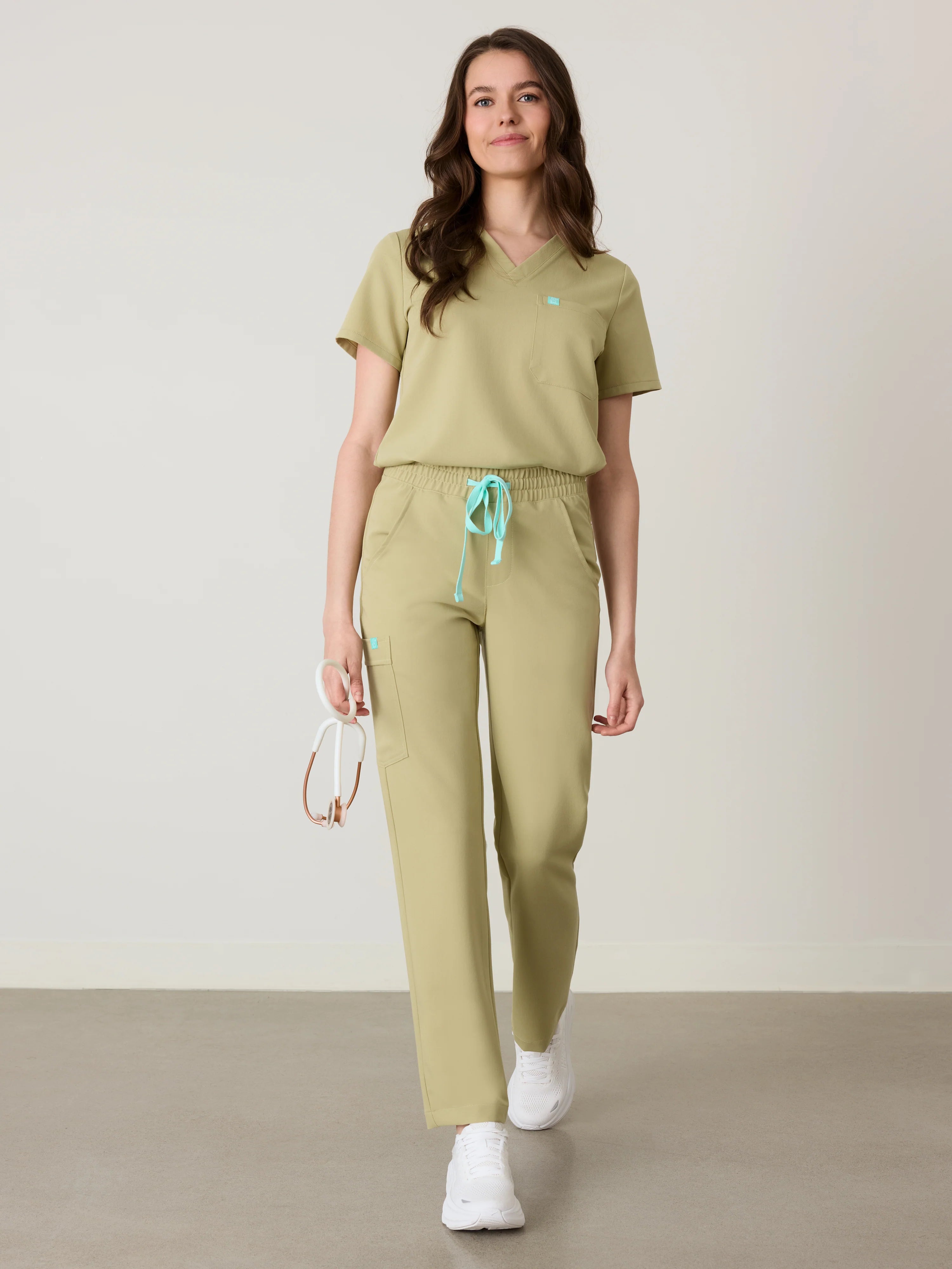 JULIETA RE-GARDE™ - SAGE - Straight Cut Scrub Pants - SILVADUR™