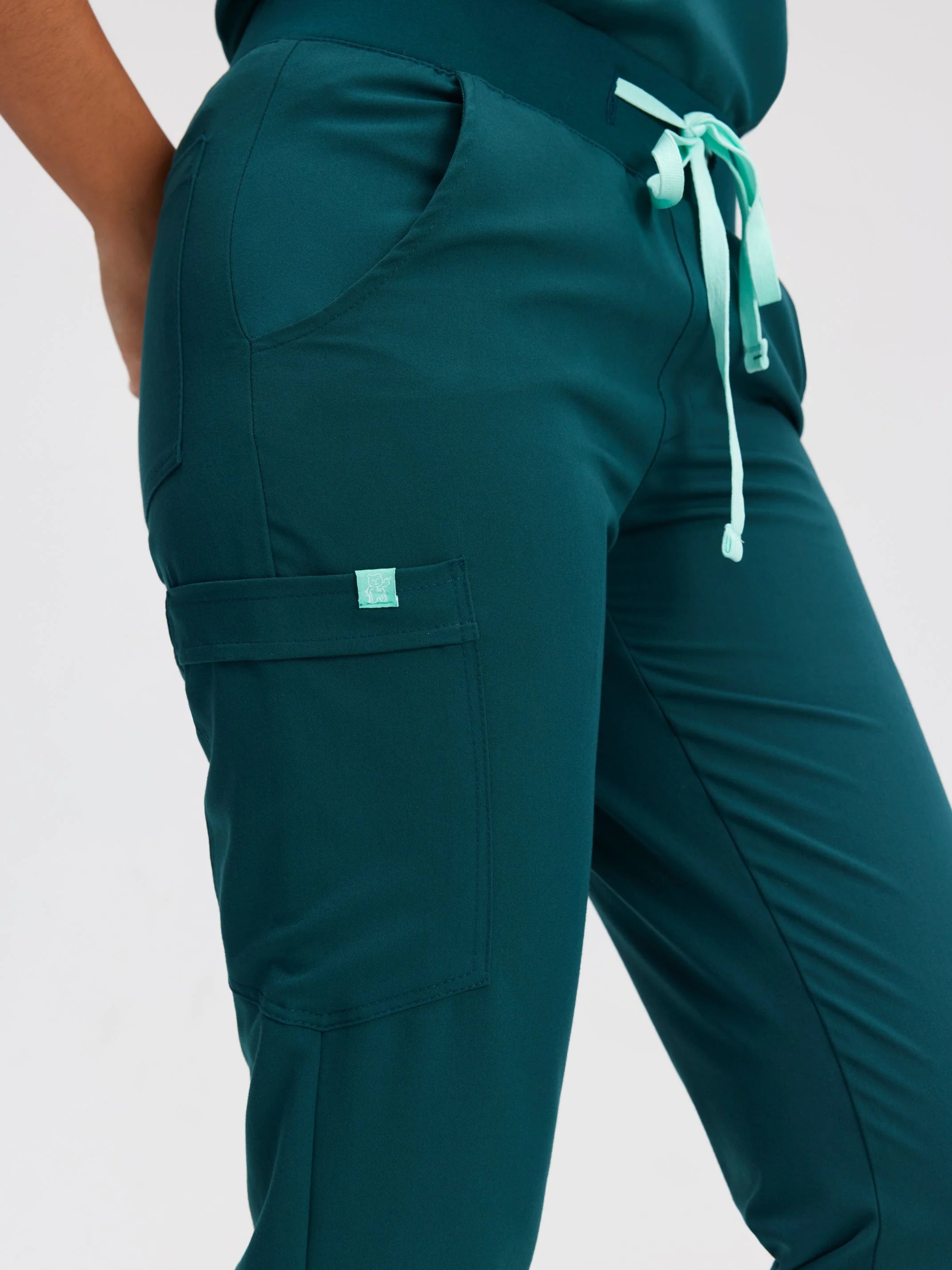 DEMI RE-GARDE™ - TEAL - Jogger Scrub Pants - SILVADUR™