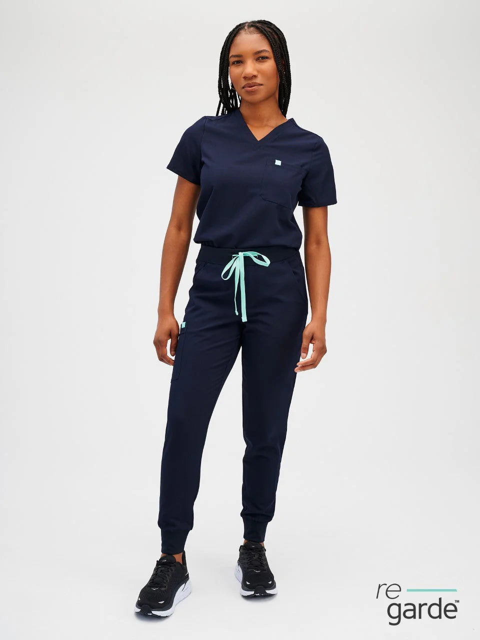 DEMI RE-GARDE™ - NAVY - Jogger Scrub Pants - SILVADUR™