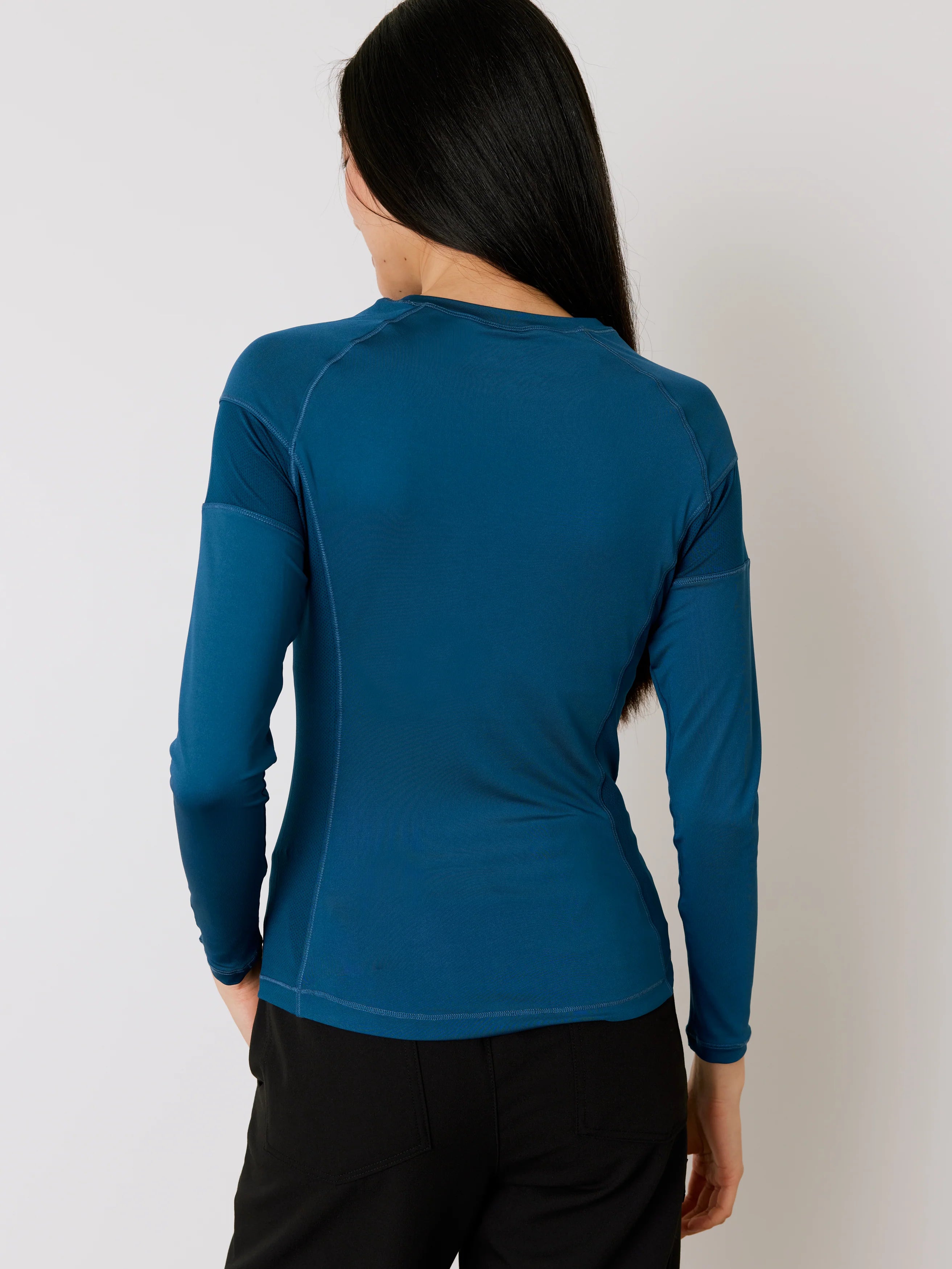 Women High-Performance Underscrub - Opal Blue - Long Sleeves - Final Sale