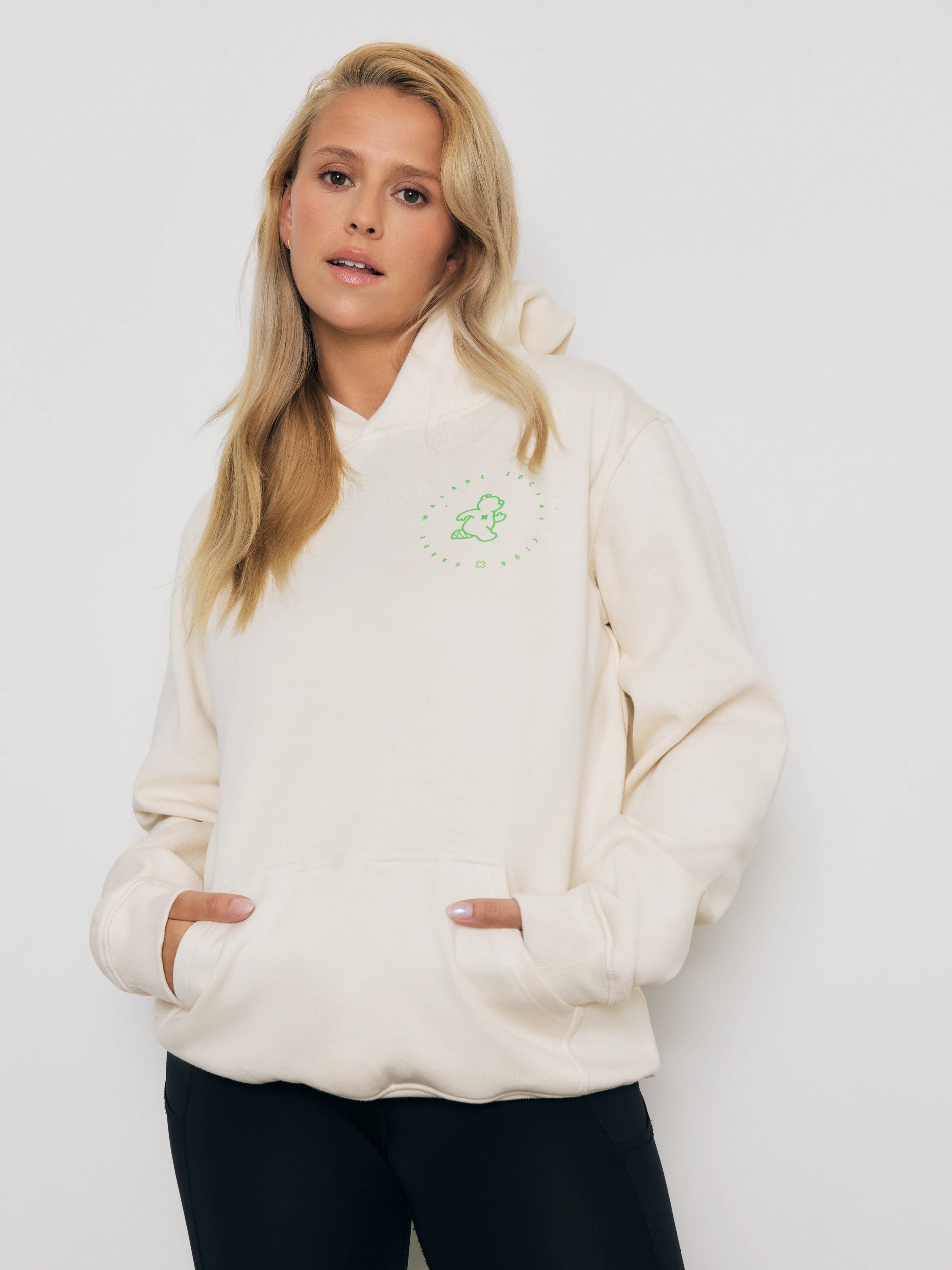 Premium Heavyweight Hoodie – Running Ted - Cream - FINAL SALE