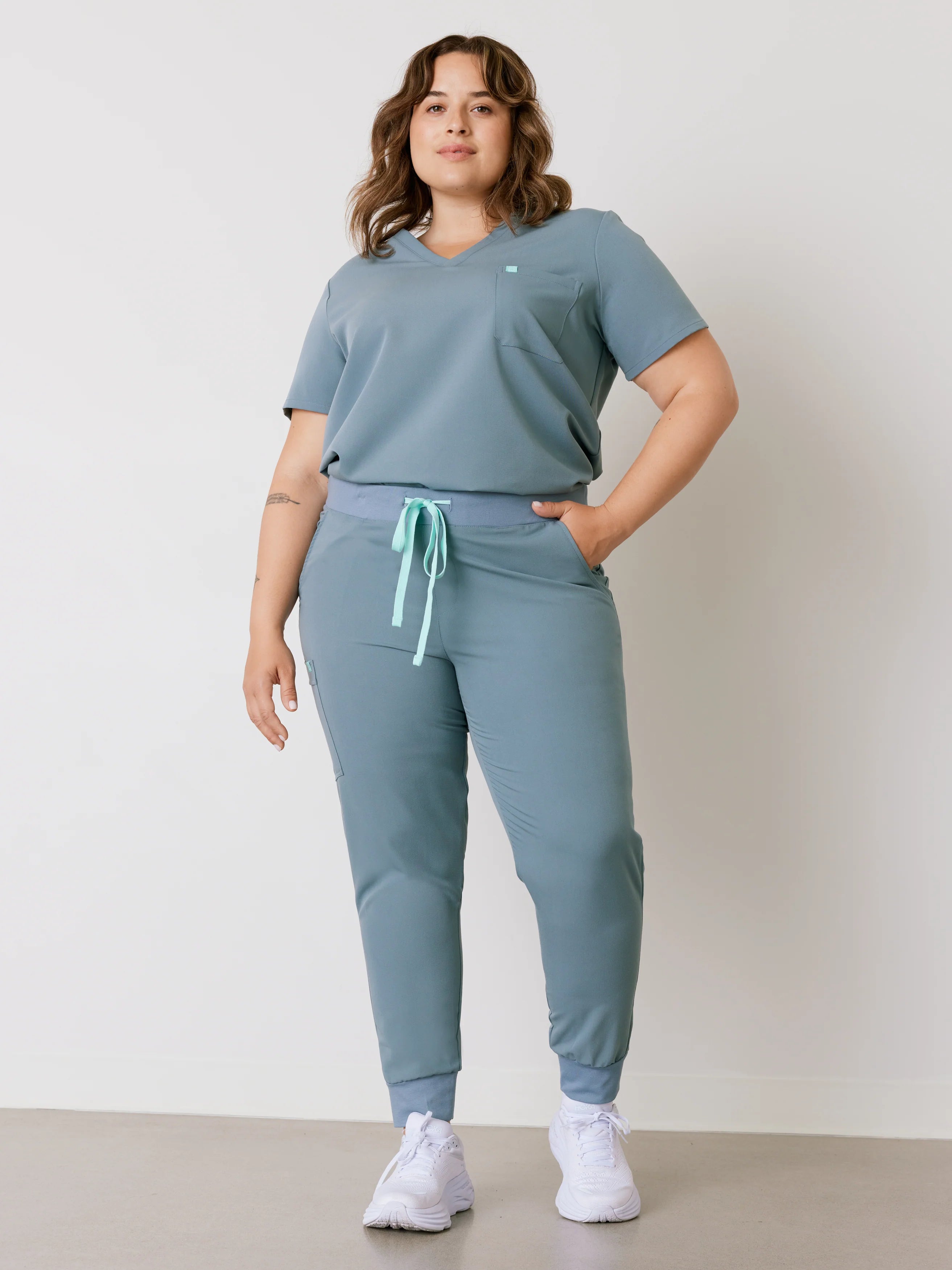 DEMI RE-GARDE™ - OCEAN GREY - Jogger Scrub Pants - SILVADUR™ - Final Sale