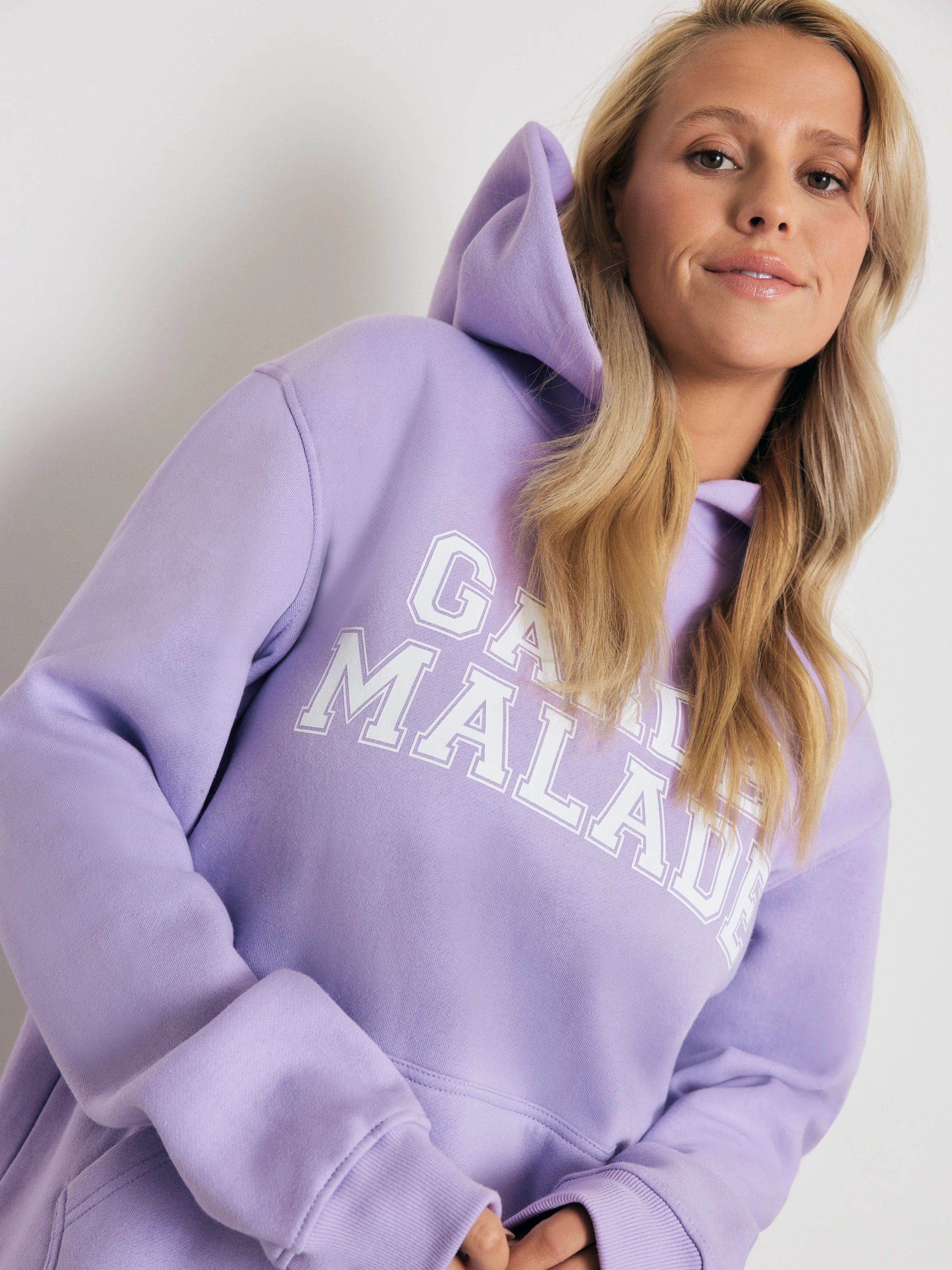 Premium Heavyweight Hoodie – College - Lavender - FINAL SALE