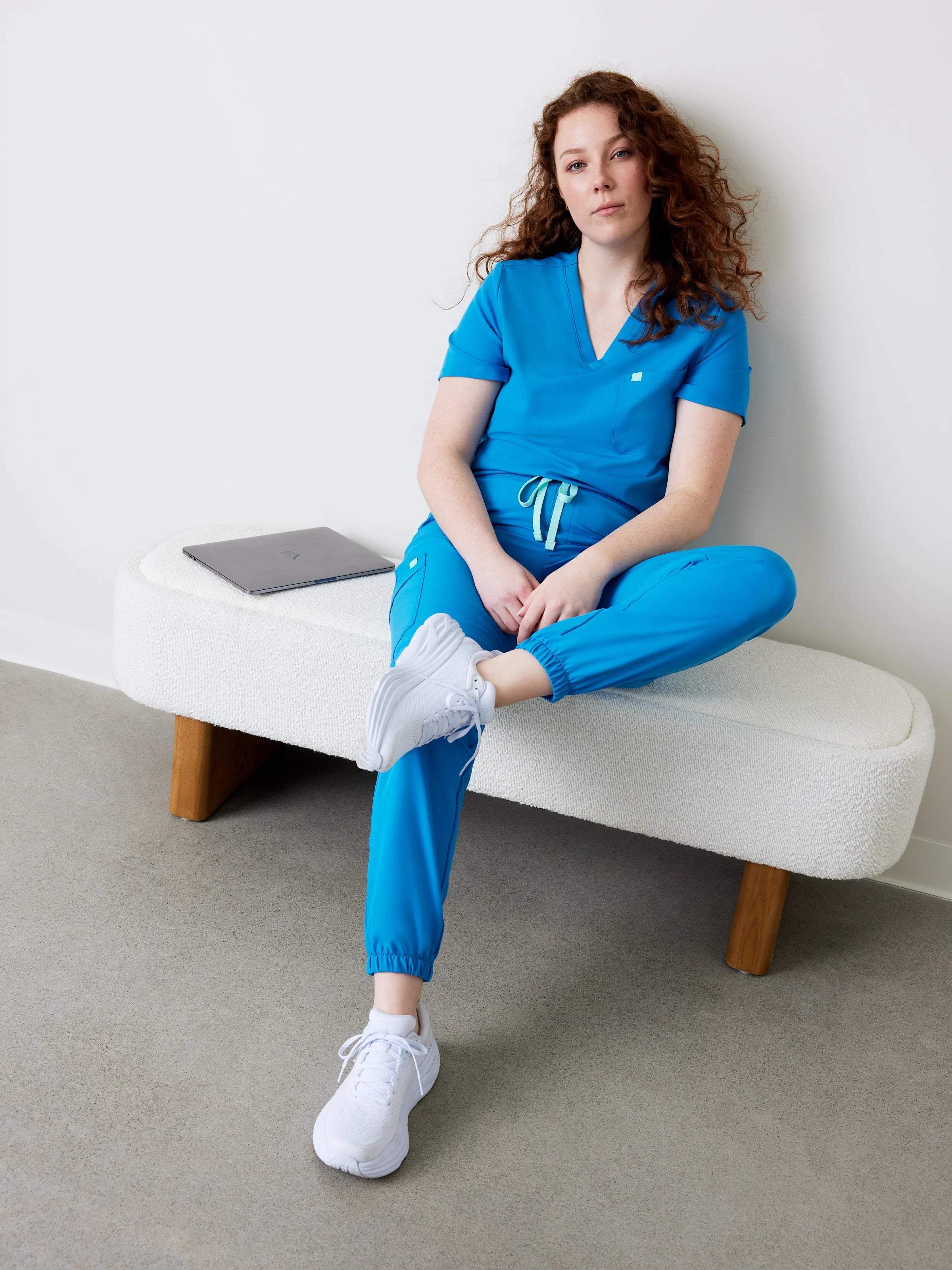 ROSIE RE-GARDE™ - AZURE BLUE - Jogger Scrub Pants - Final Sale