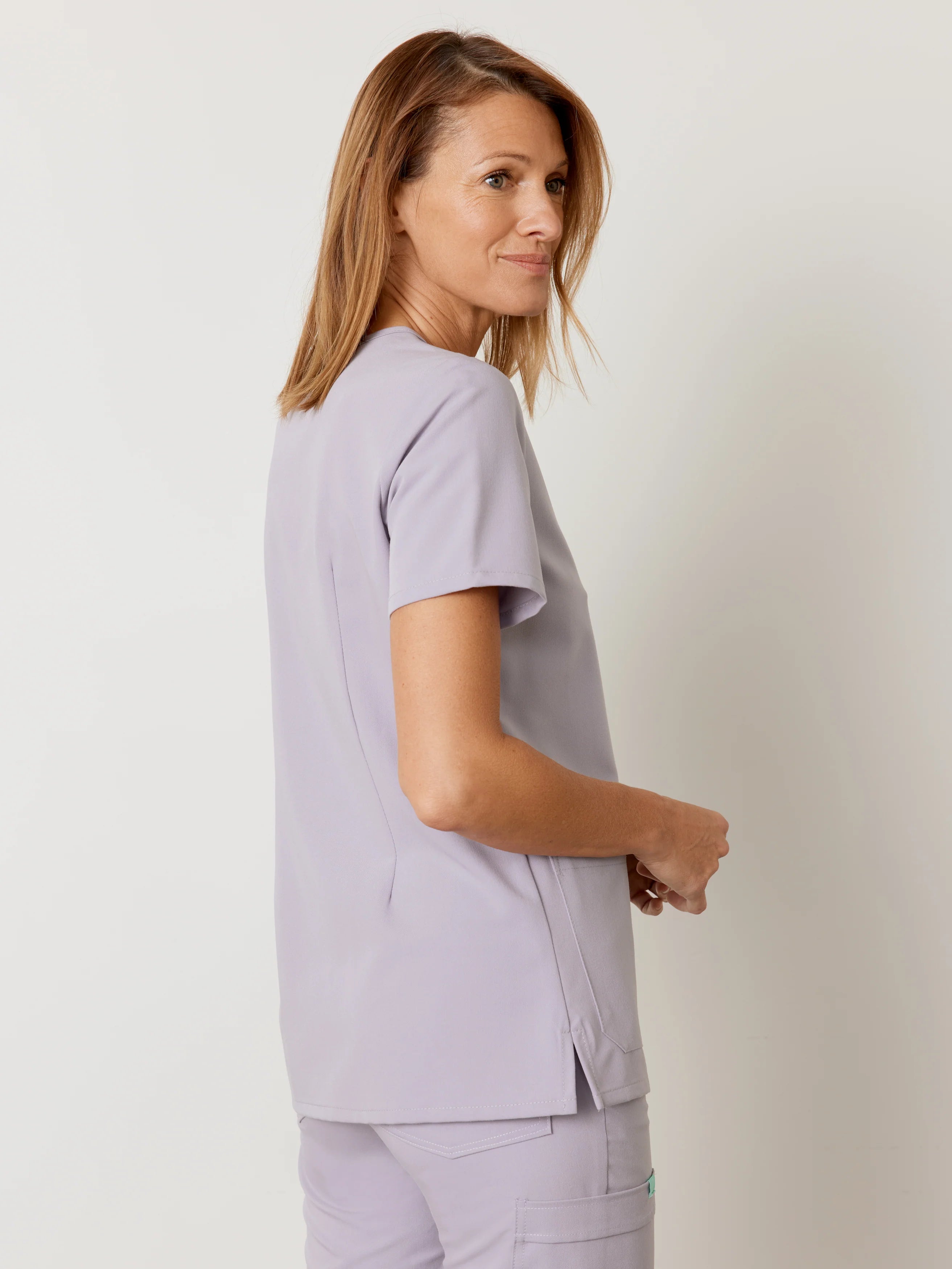 CHLOE RE-GARDE™ - PEARL - Three Pockets Scrub Top - SILVADUR™ - Final Sale