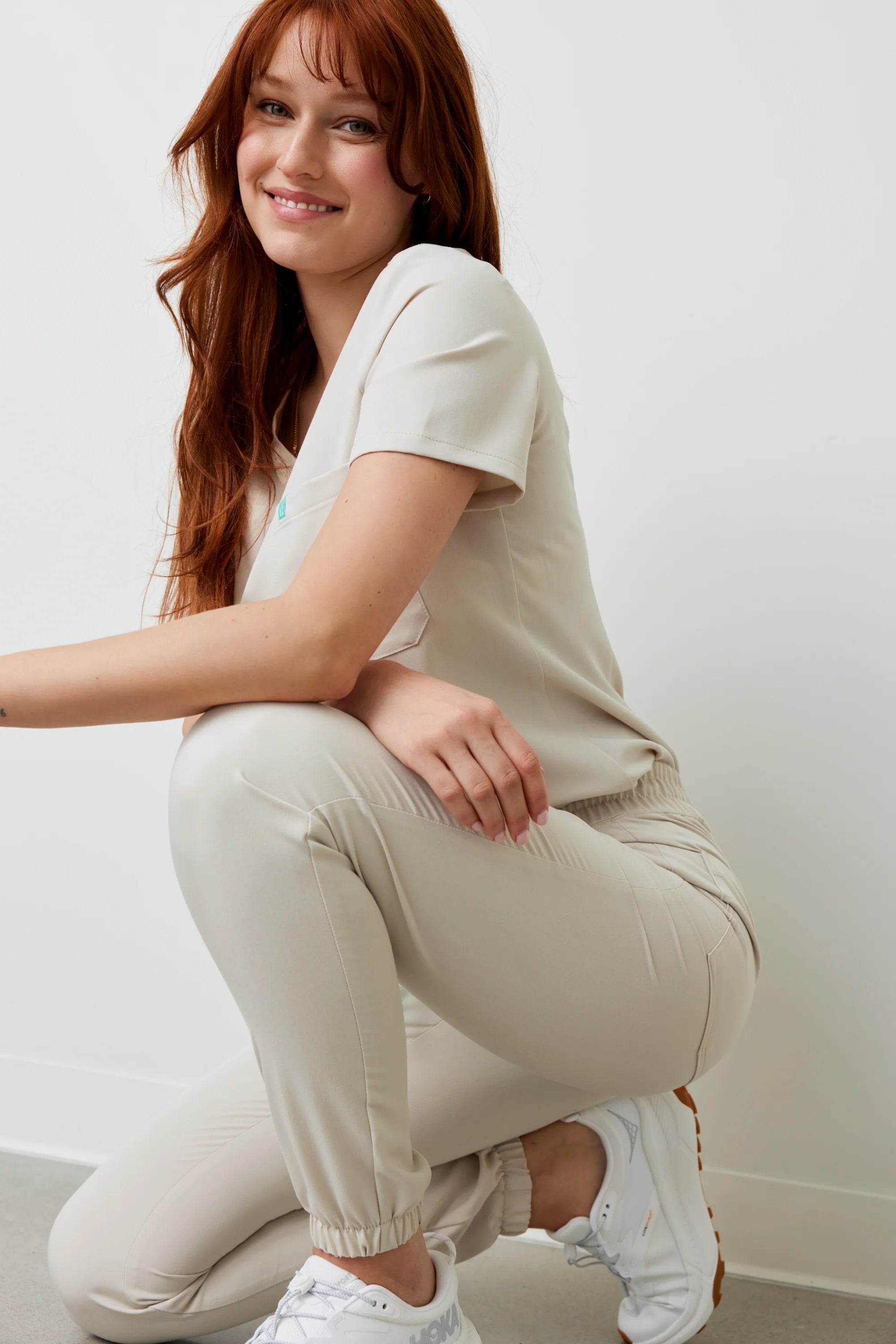 ROSIE RE-GARDE™ - BOHO BEIGE - Jogger Scrub Pants - Final Sale
