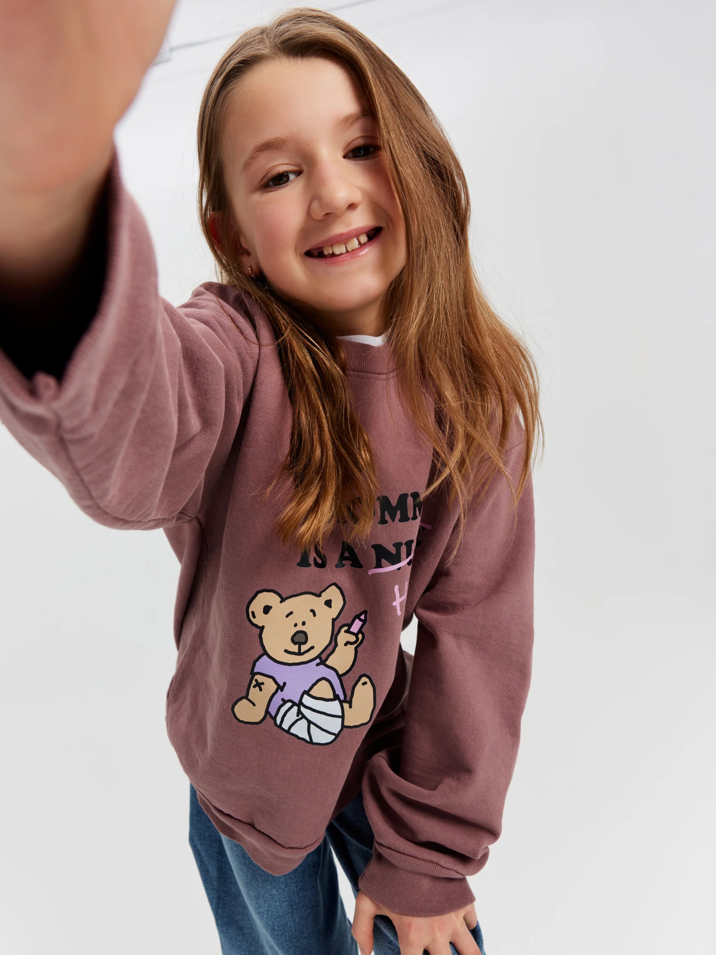 Kids Crewneck - Mommy is a hero - Antique Rose
