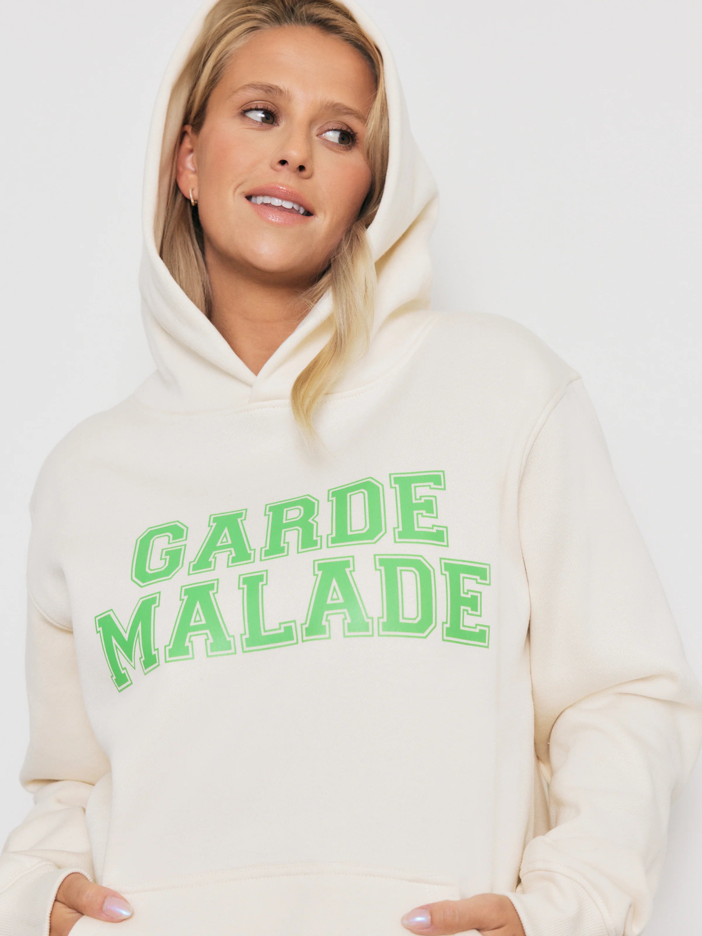 Premium Heavyweight Hoodie – College - Cream - FINAL SALE