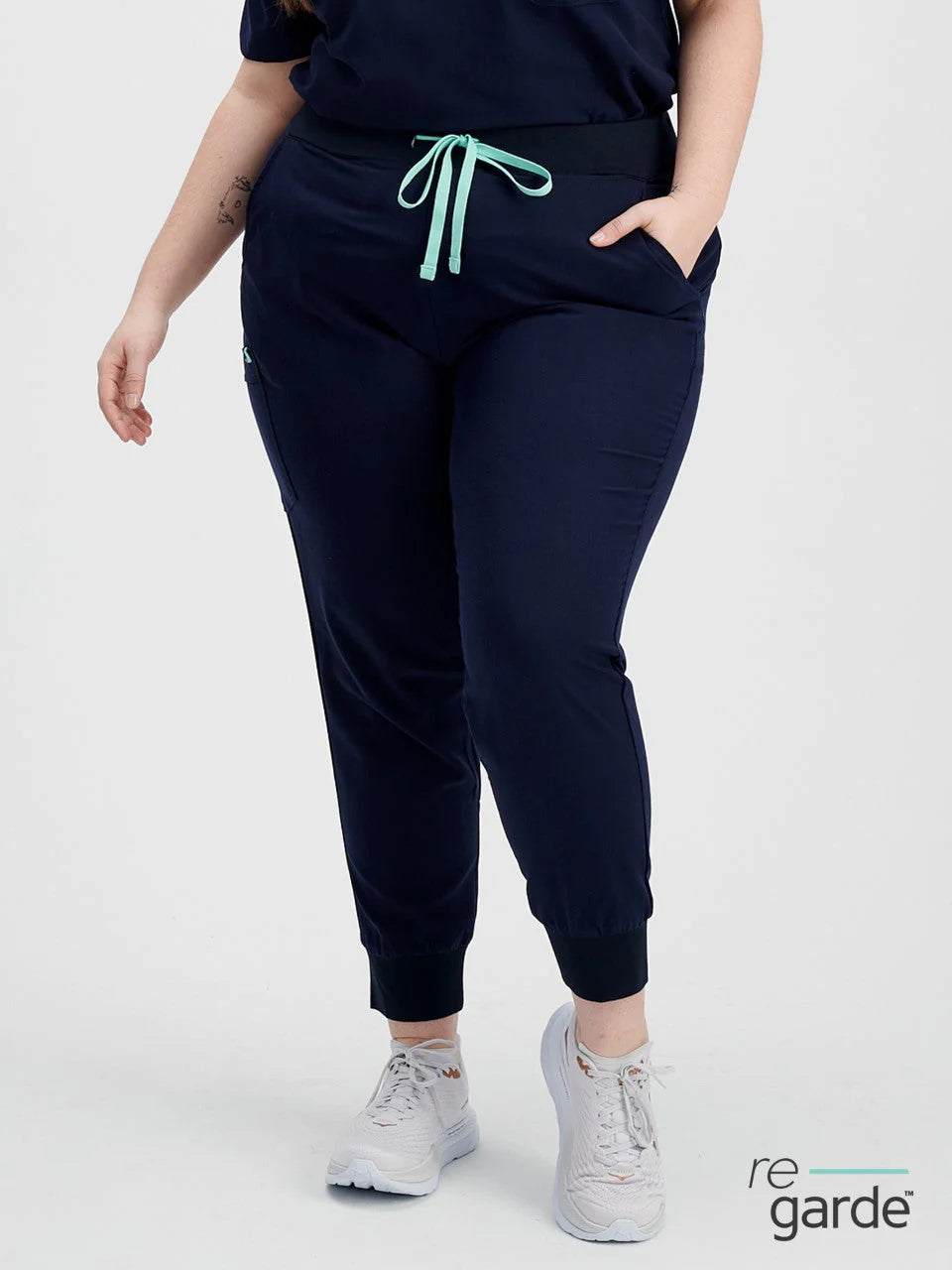 DEMI RE-GARDE™ - NAVY - Jogger Scrub Pants - SILVADUR™