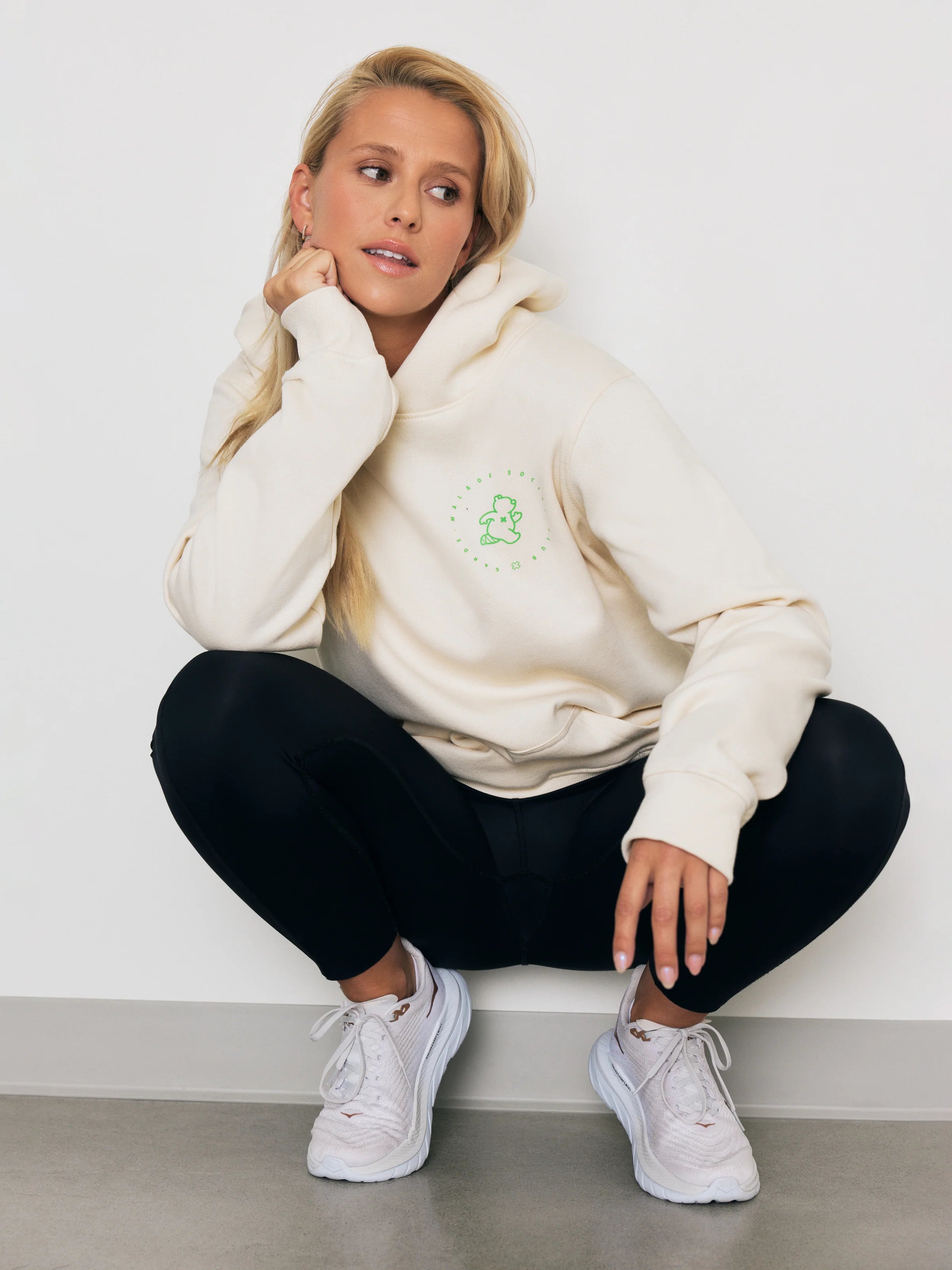 Premium Heavyweight Hoodie – Running Ted - Cream - FINAL SALE