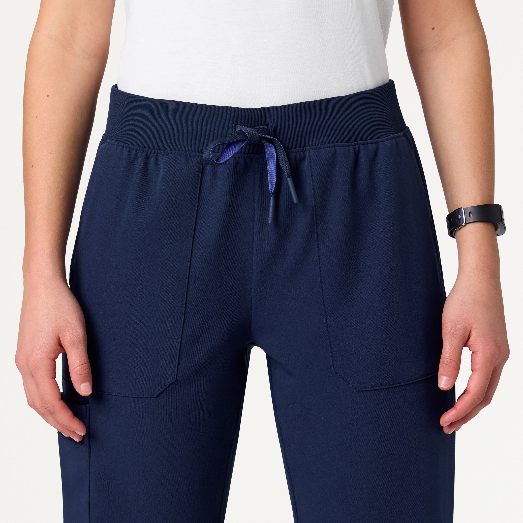 Xenos Cargo Knit-Waist Scrub Pant - Midnight Navy