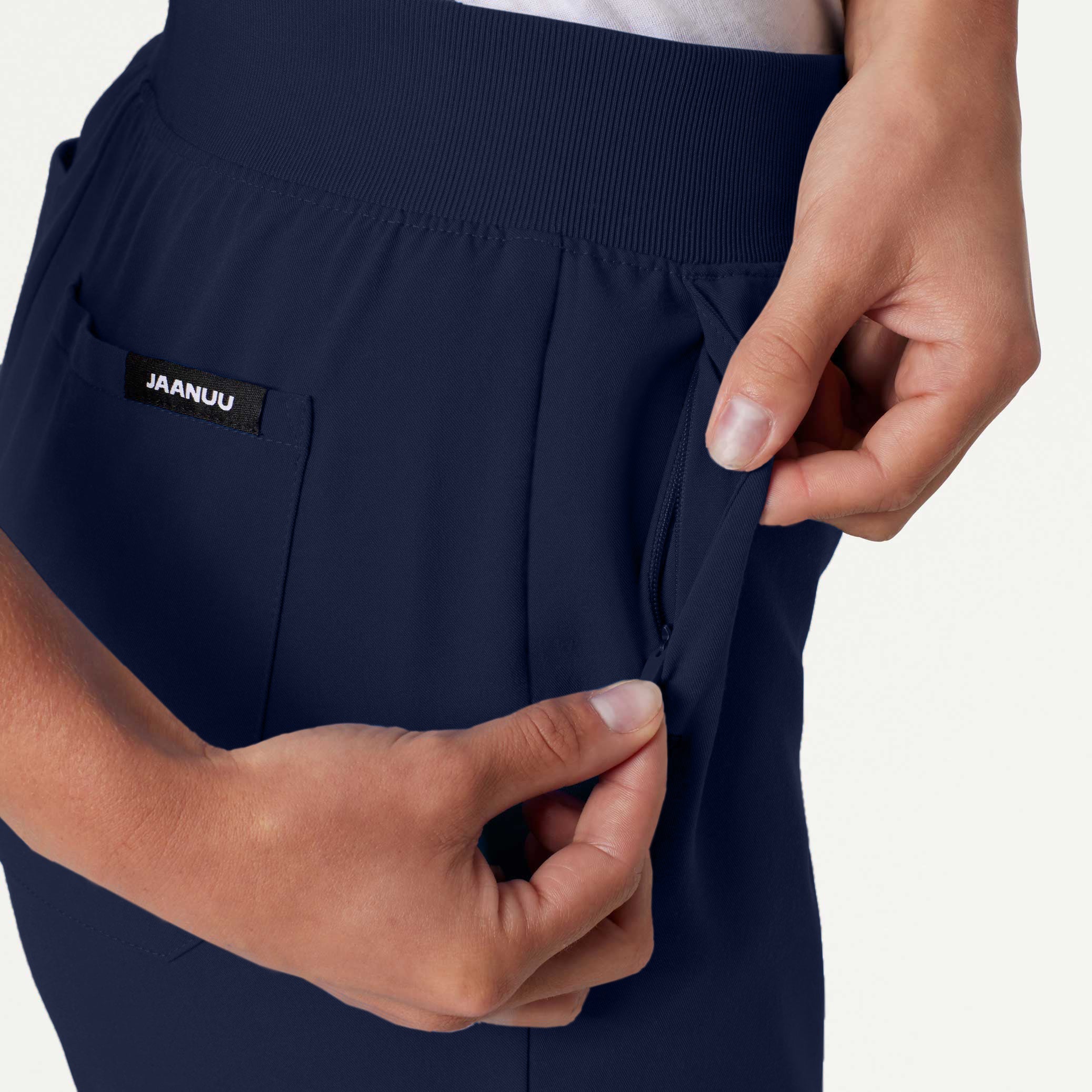 Silex Slim Knit-Waist Scrub Jogger - Midnight Navy
