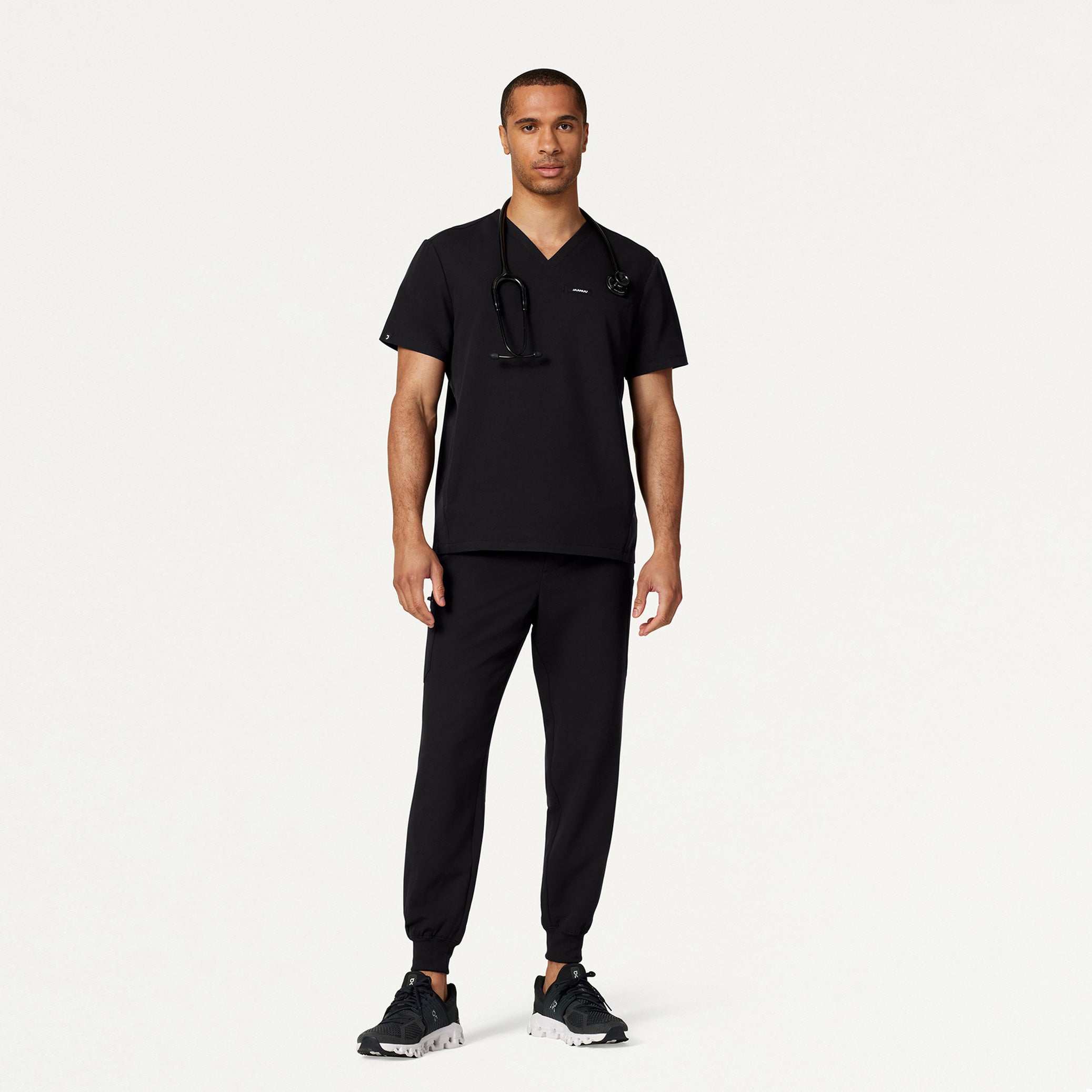 Platt 3-Pocket Scrub Top - Black
