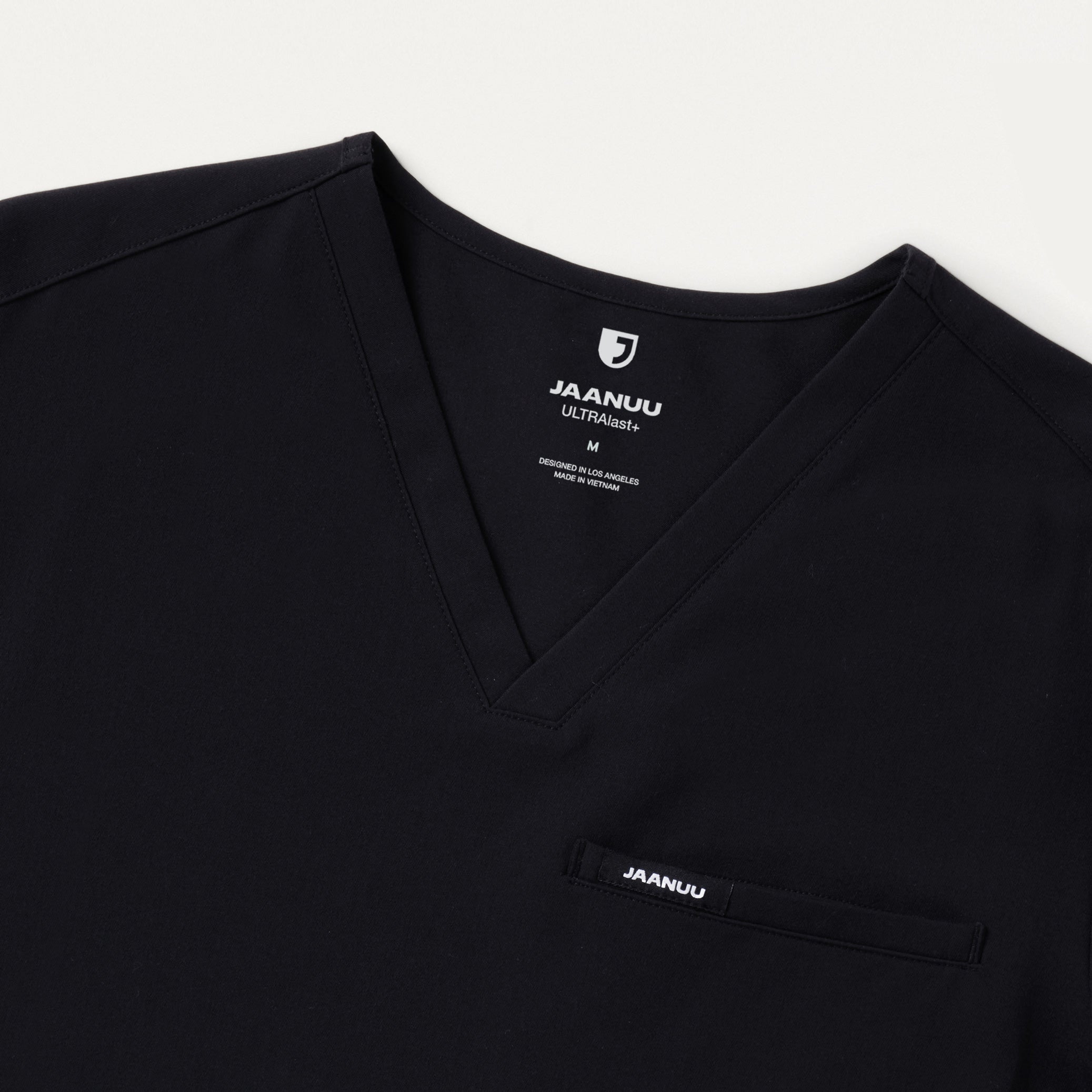 Platt 3-Pocket Scrub Top - Black